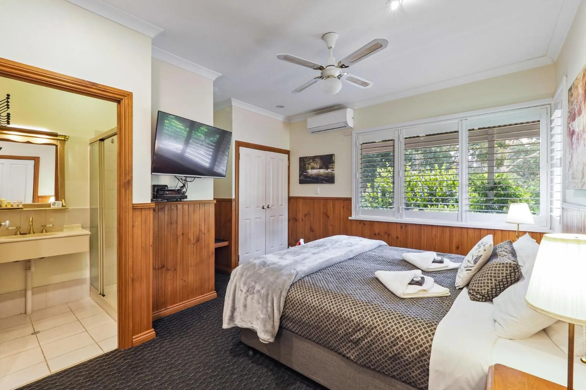 Bed in Forest Lodge Resort