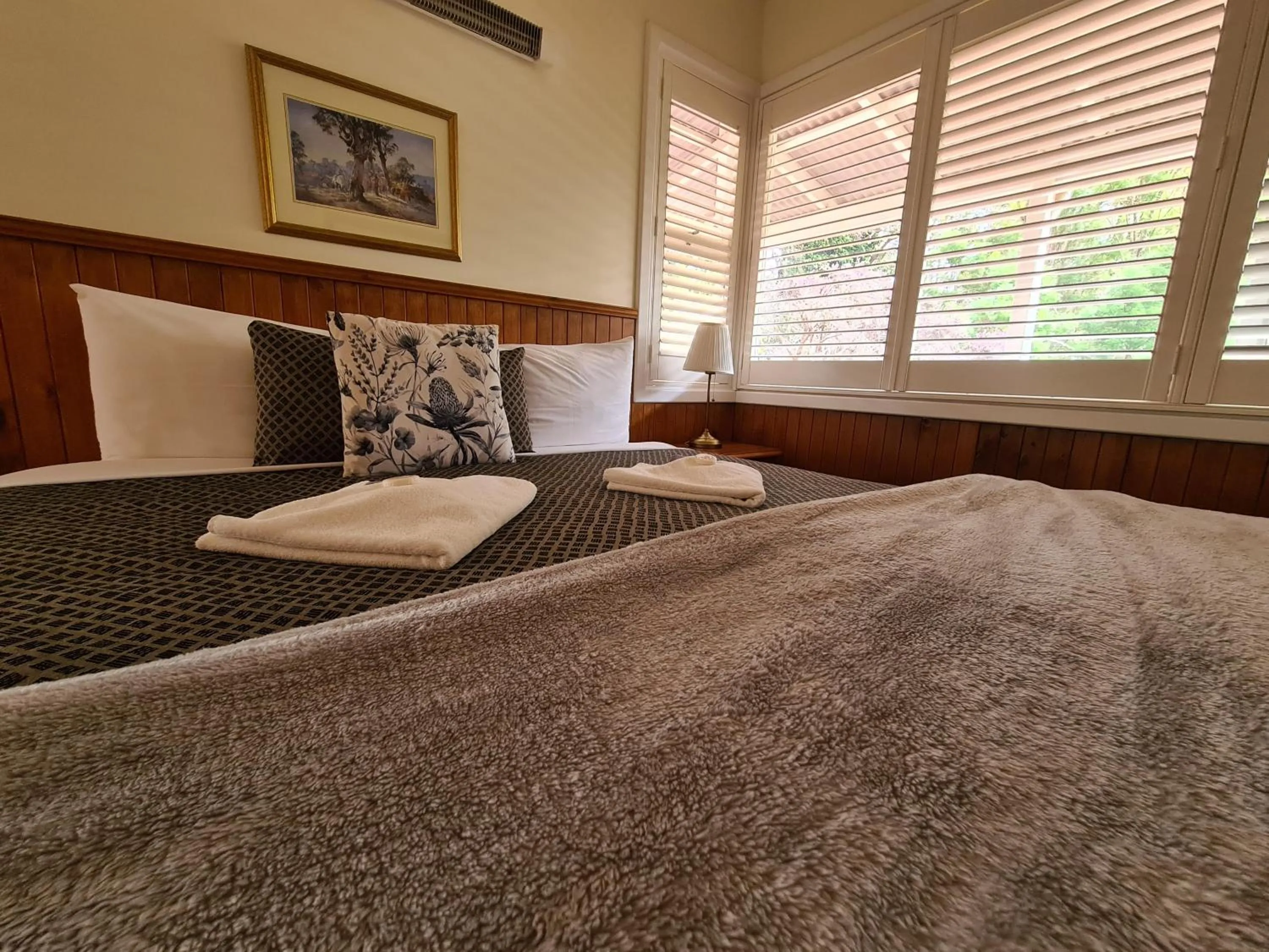 Bed in Forest Lodge Resort