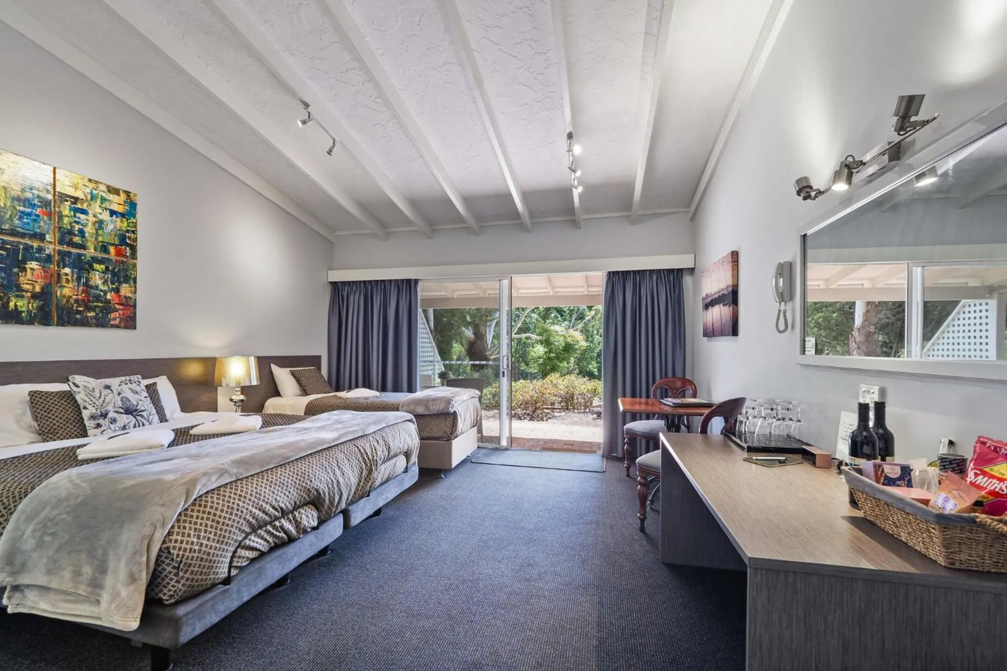 Bed in Forest Lodge Resort