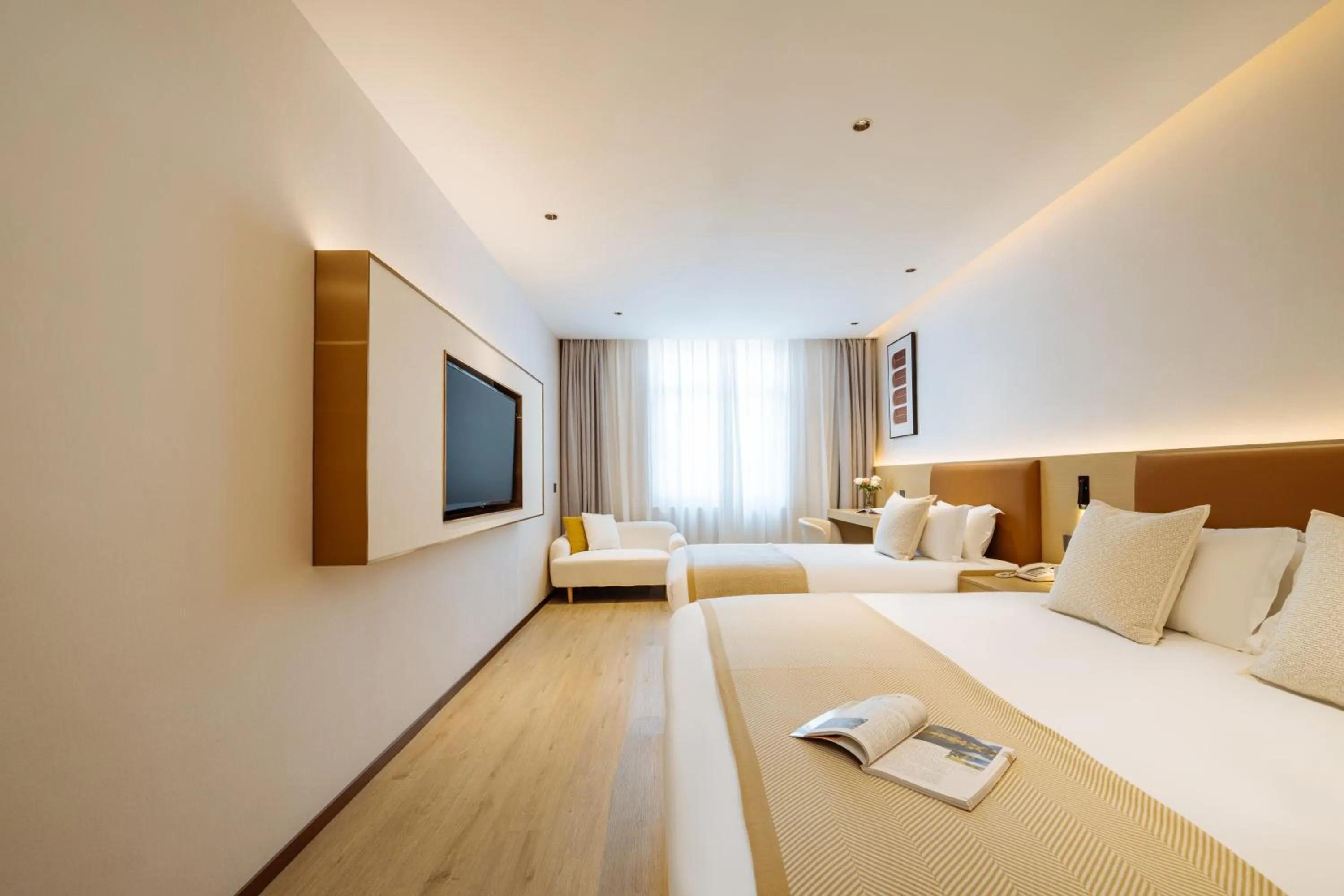 Bedroom, Bed in Old Street Yun Zhu Hotel