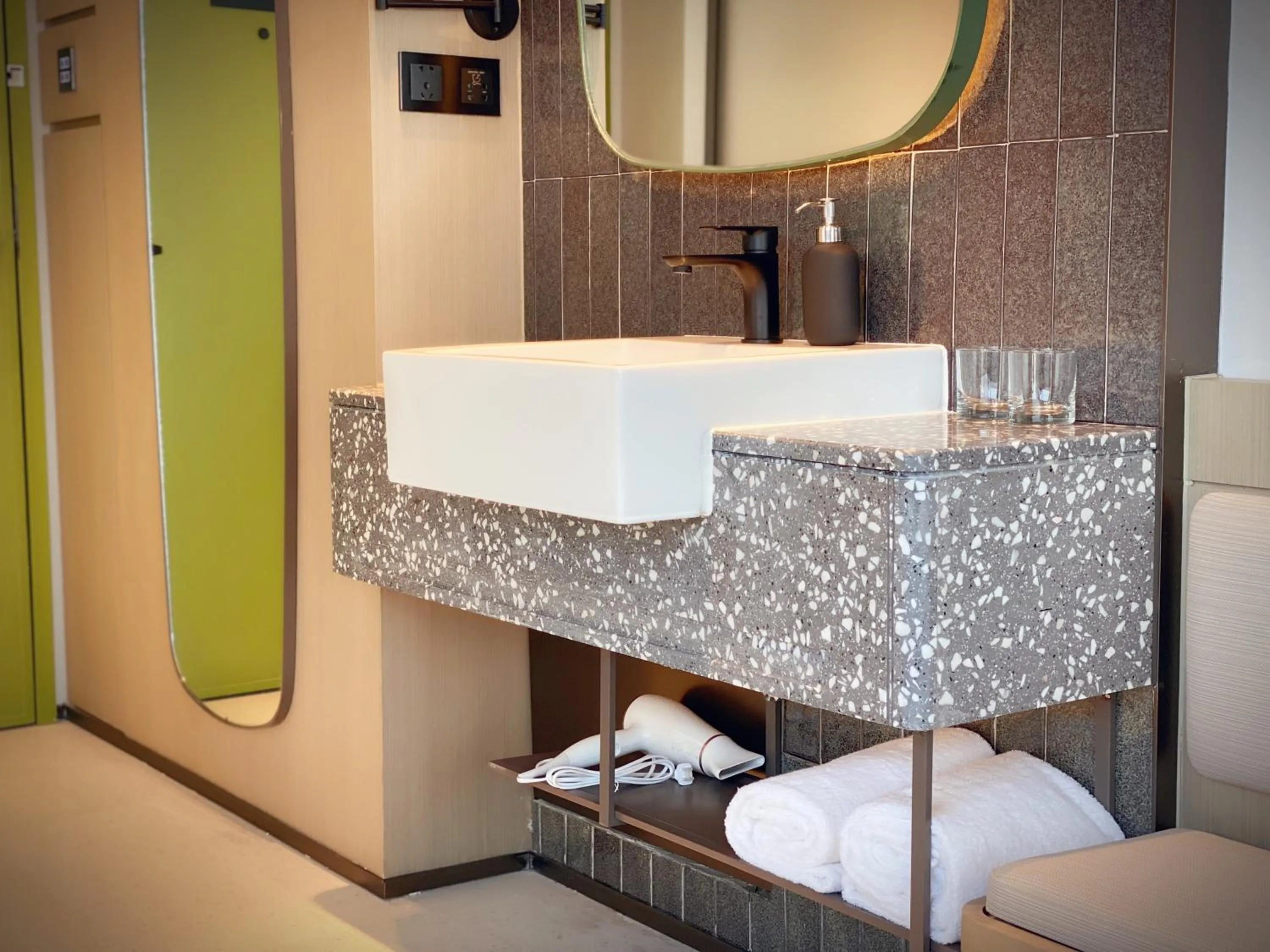 Bathroom in lyf Dayanta Xi'an by the Ascott Limited free gym & free park & free laundry room