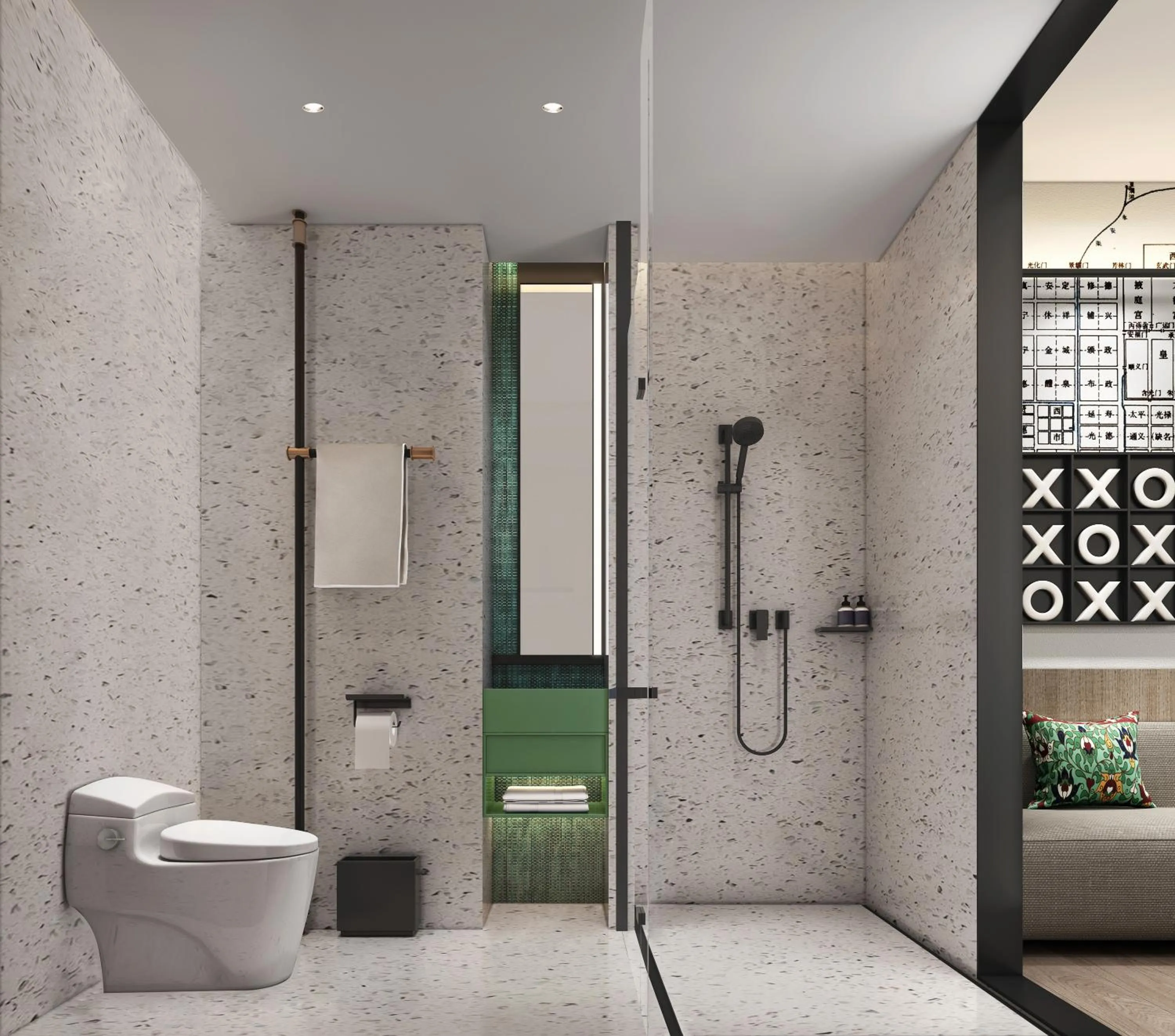 Bathroom in lyf Dayanta Xi'an by the Ascott Limited free gym & free park & free laundry room