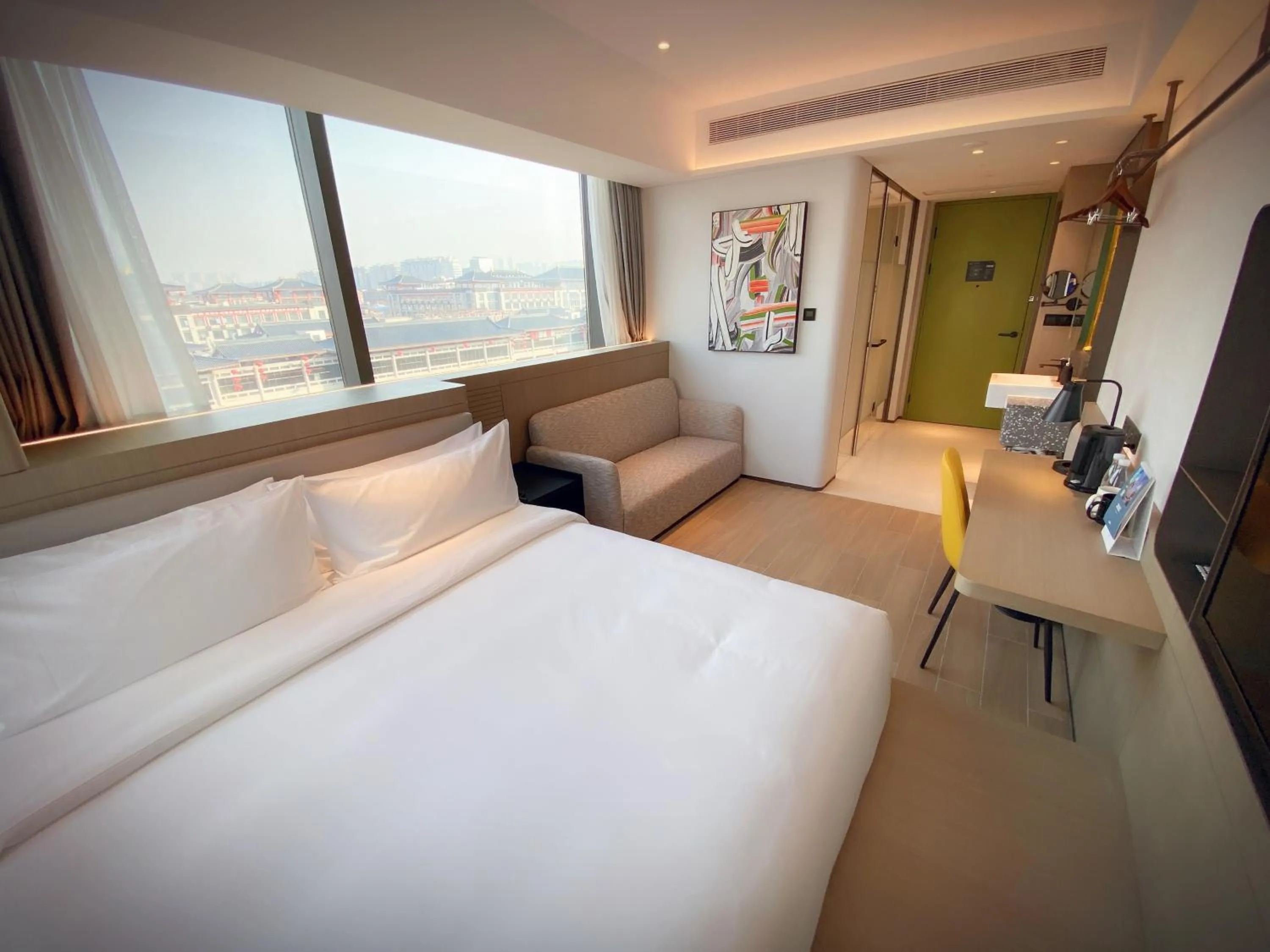 Photo of the whole room, Bed in lyf Dayanta Xi'an by the Ascott Limited free gym & free park & free laundry room