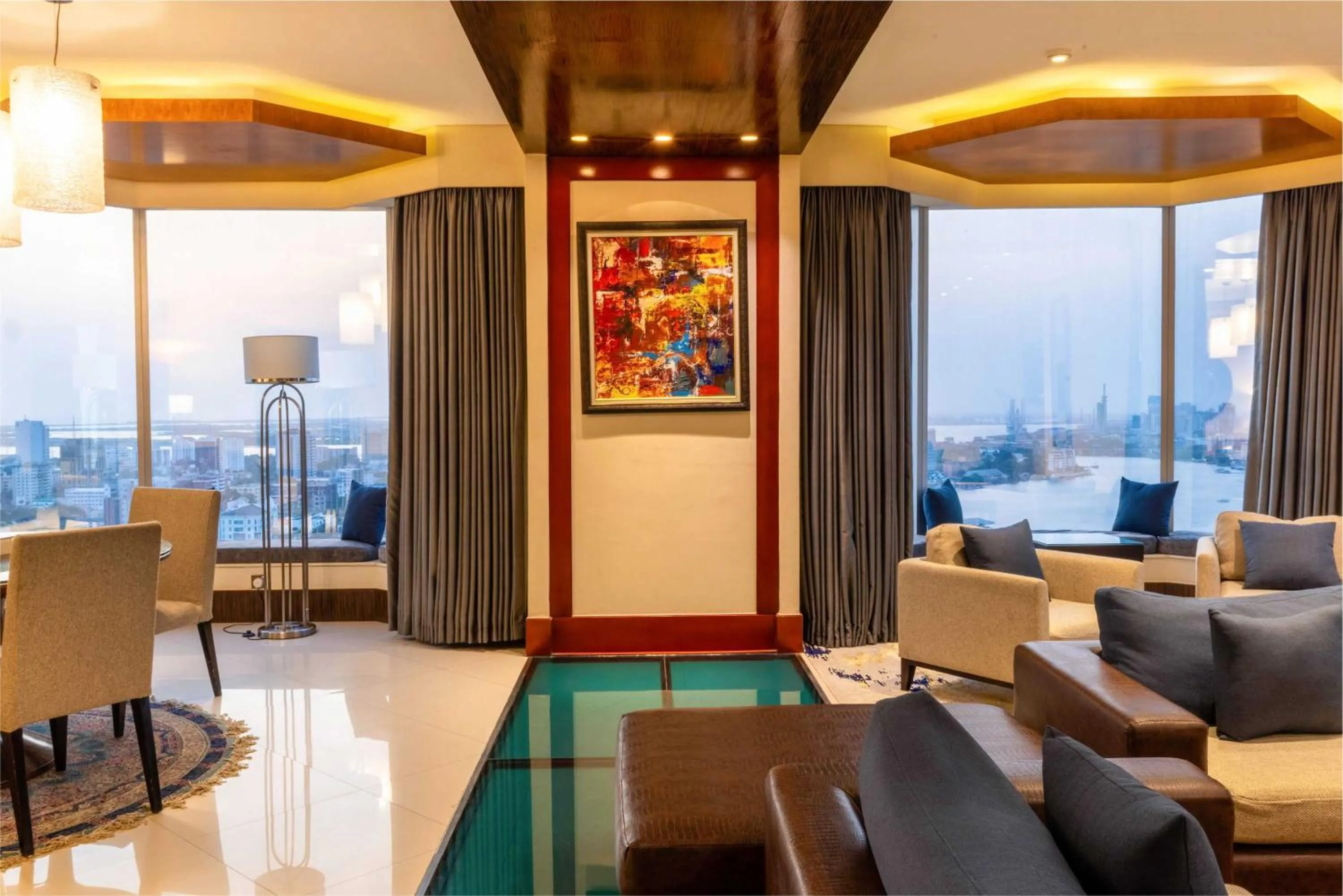 Seating area in Lagos Continental Hotel