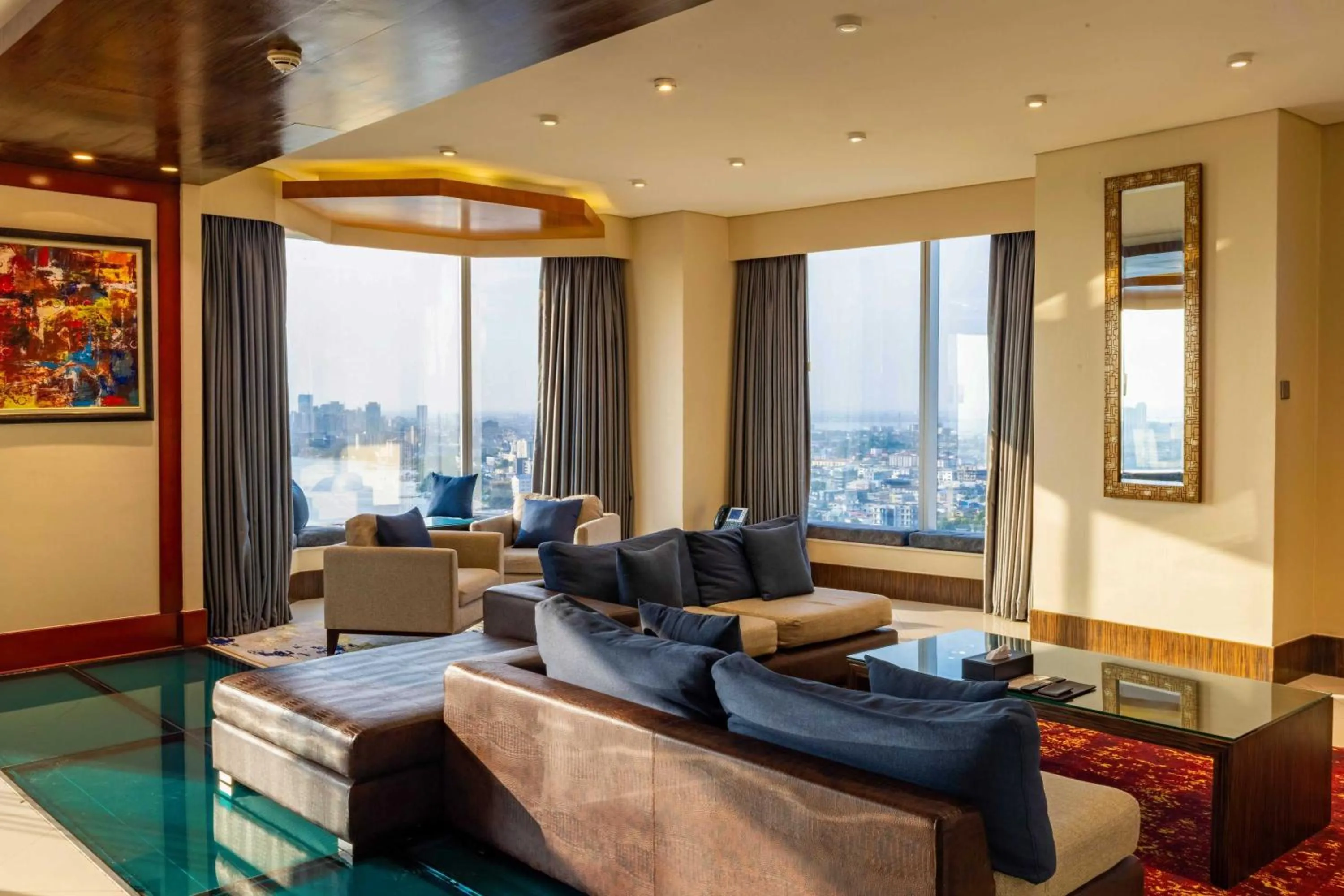 Seating area in Lagos Continental Hotel