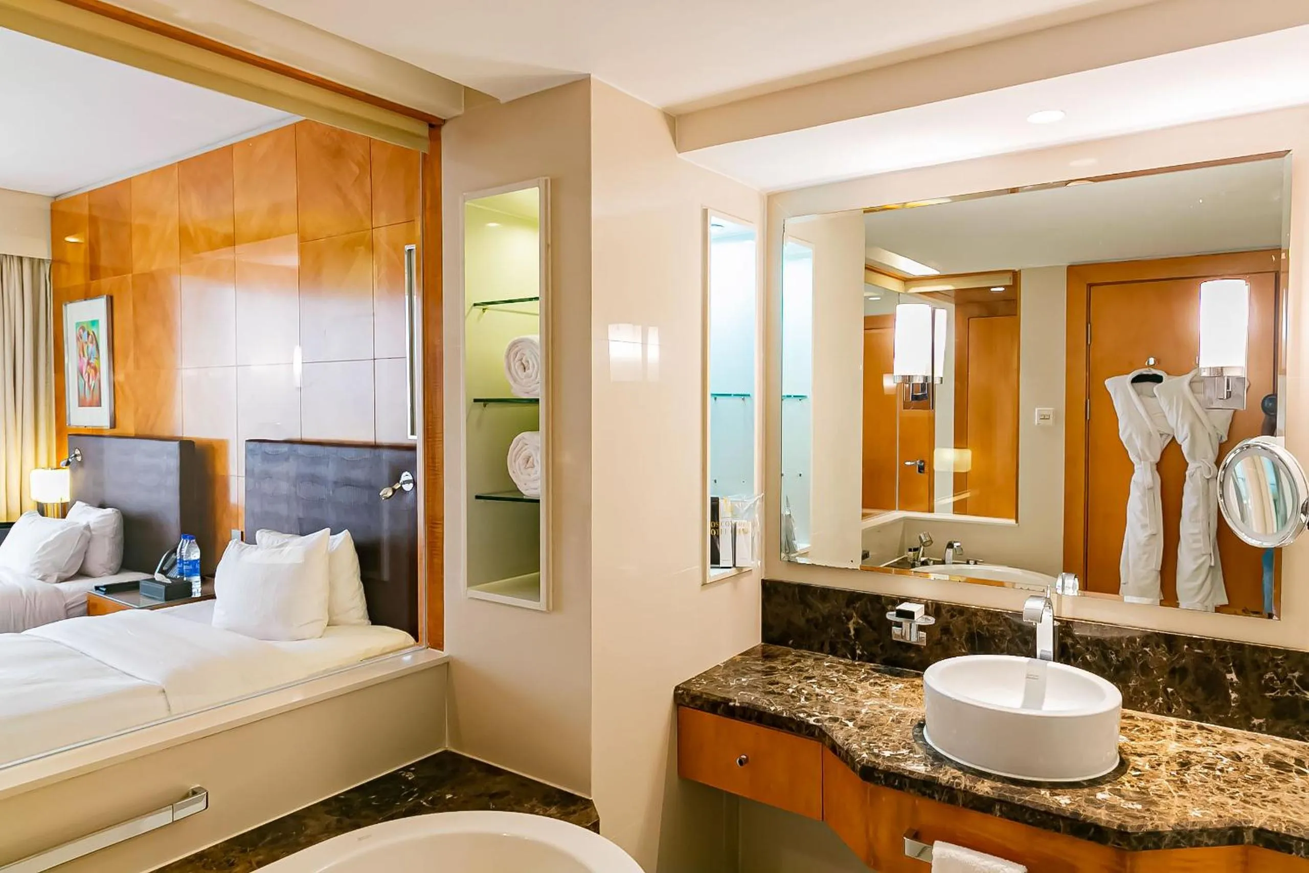 Bathroom, Bed in Lagos Continental Hotel