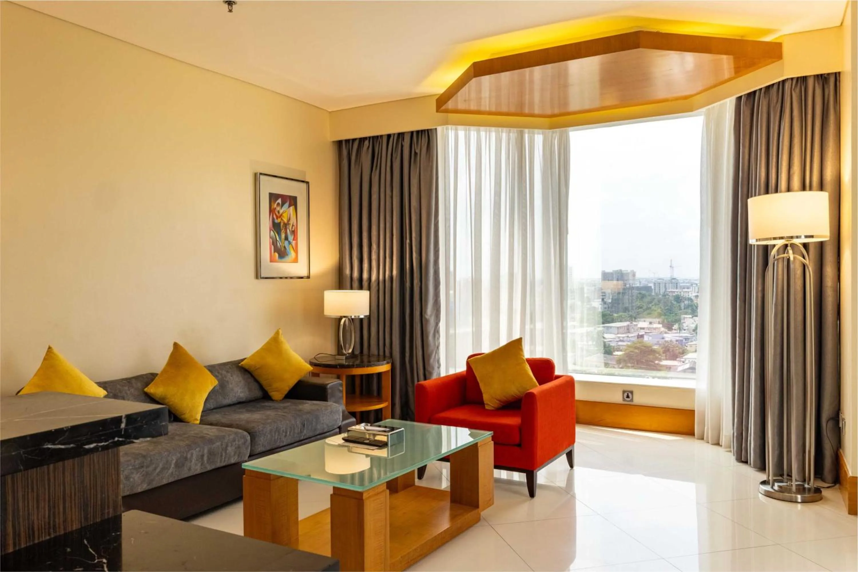 Seating area in Lagos Continental Hotel