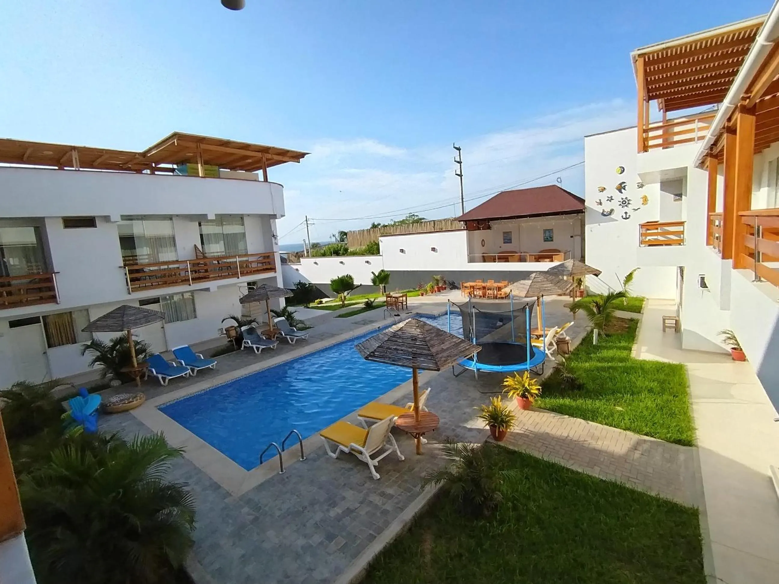 Pool view in Prim Hotel Vichayito