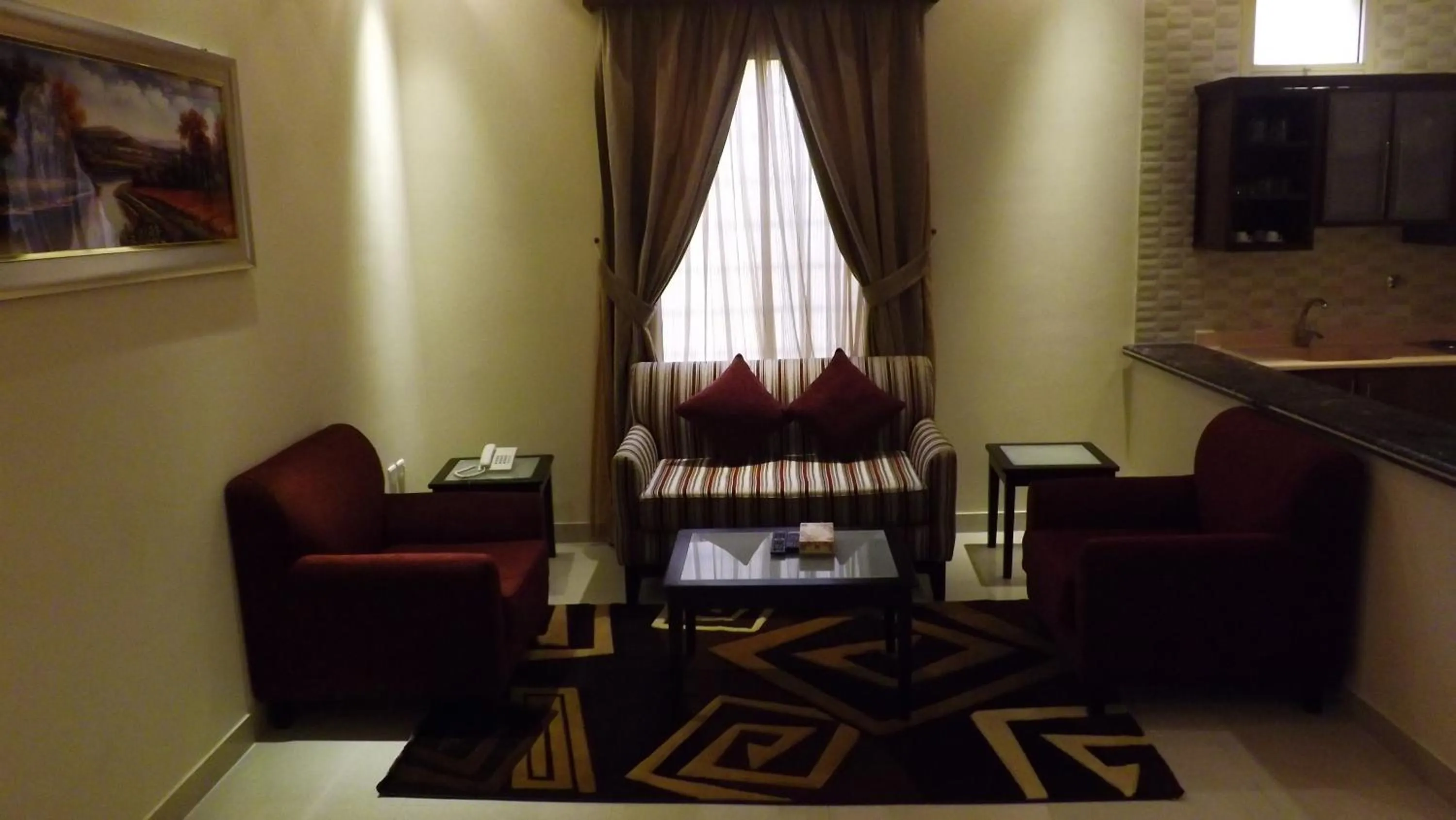 Living room in Taleen Serviced Apartments AlMasif