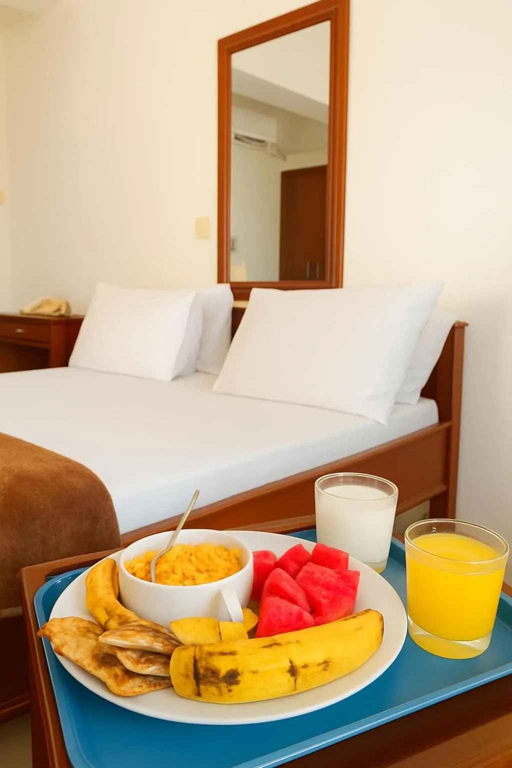 Bed in Rainbow Hotel