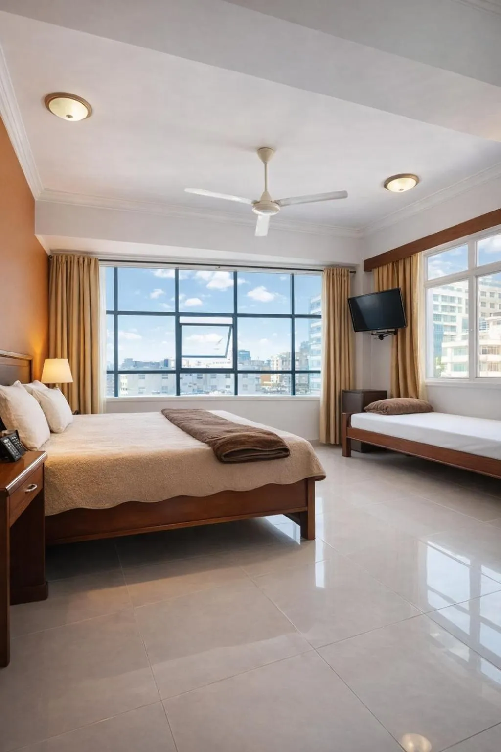 Bed in Rainbow Hotel