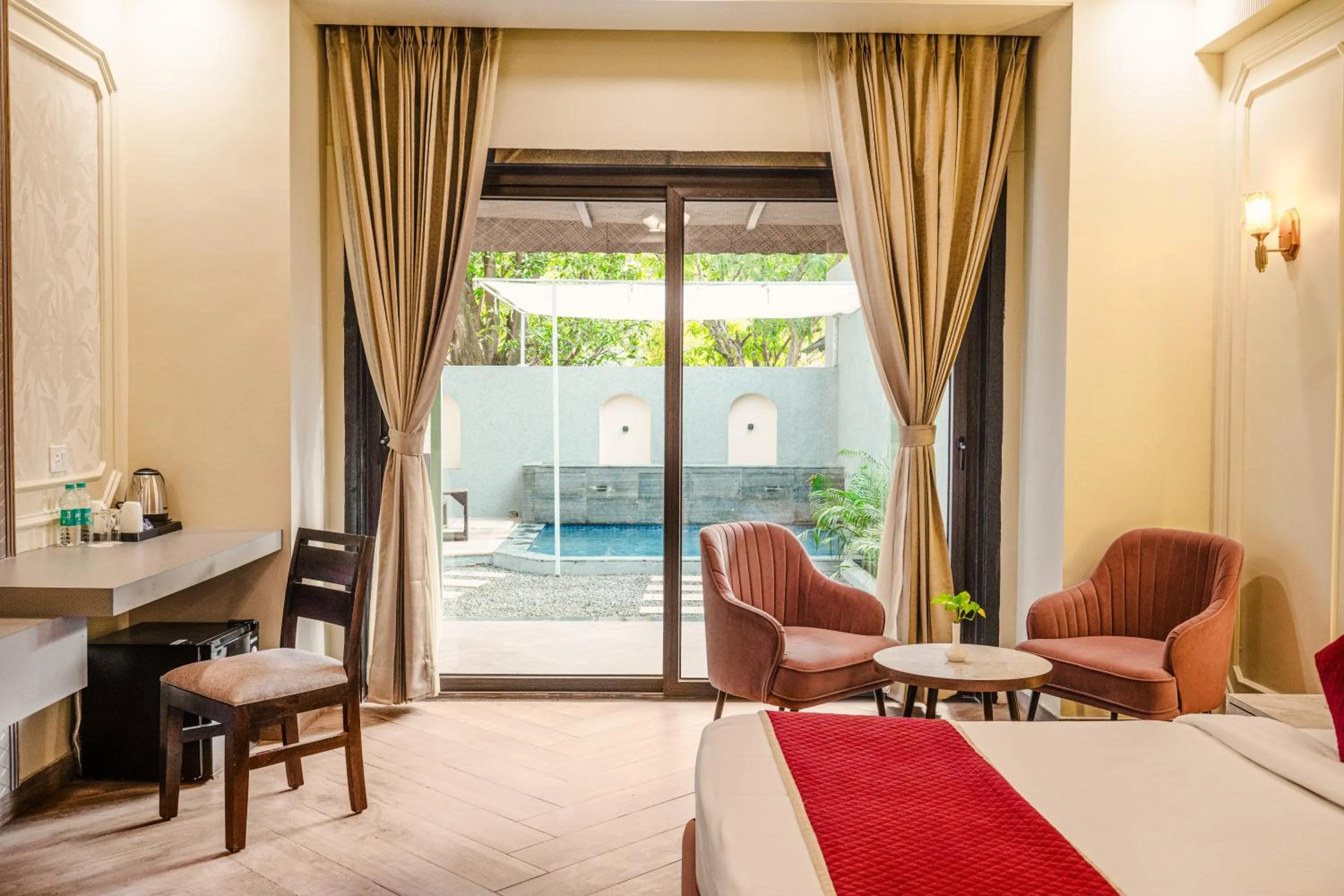 Pool view in Savitri Resort