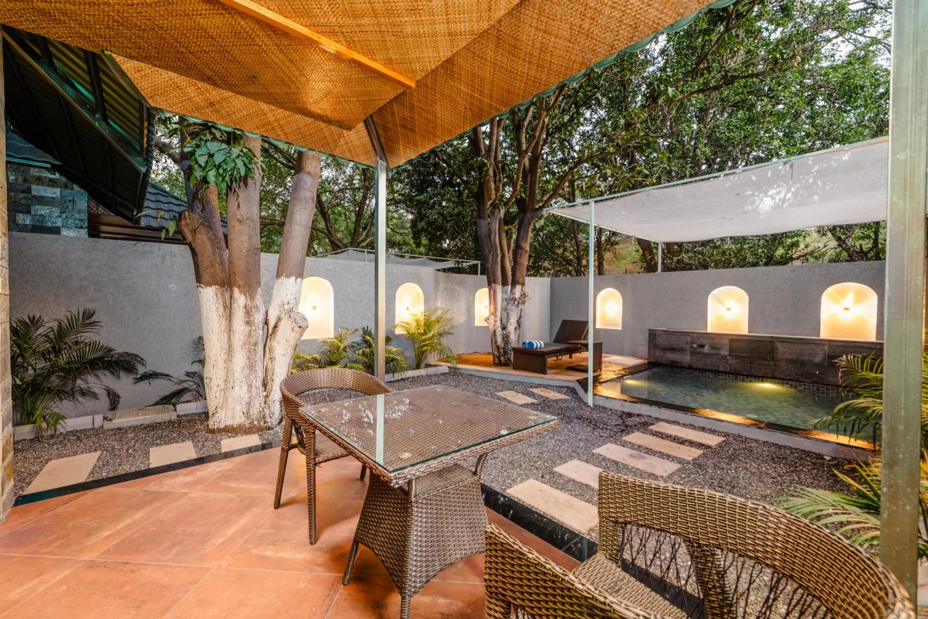 Seating area in Savitri Resort