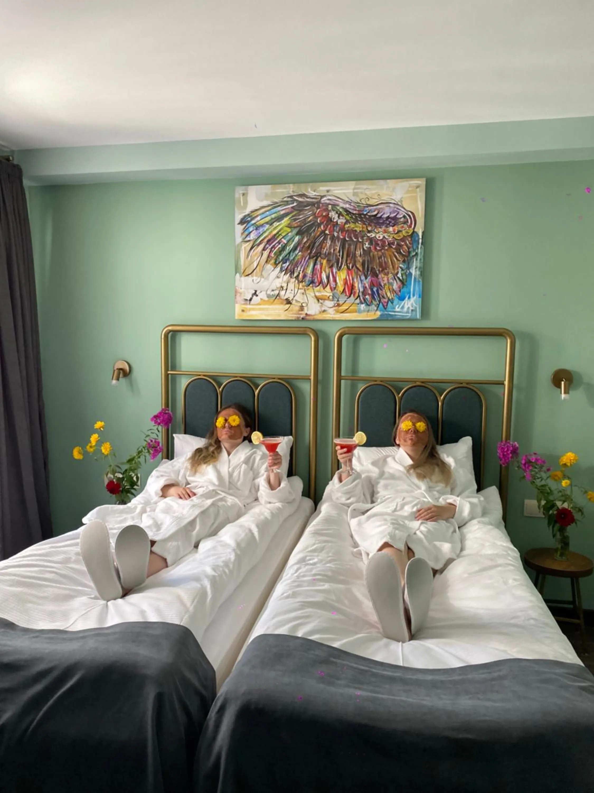 Bed in Paliani Hotel