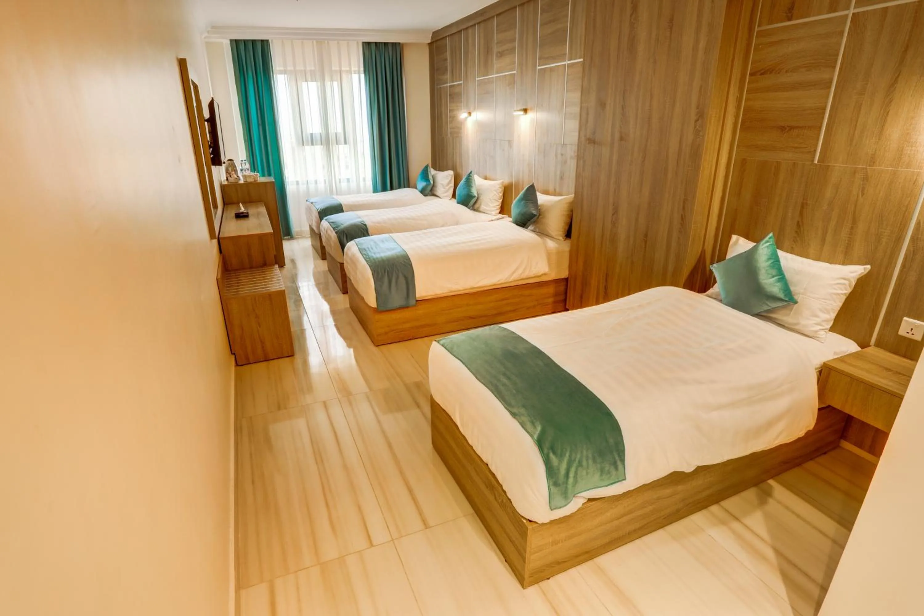 Bed in Turquoise Hotel