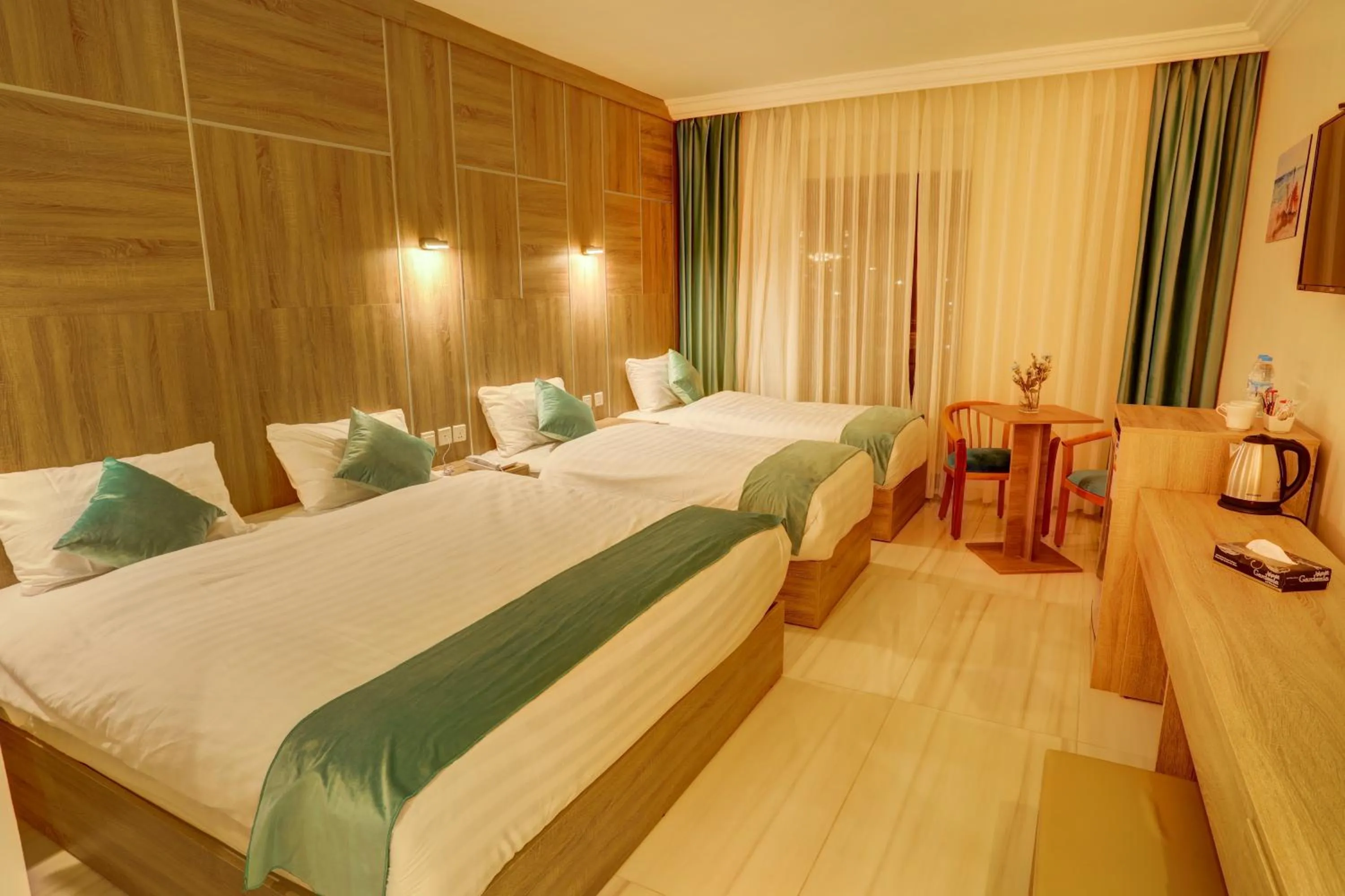 Bed in Turquoise Hotel