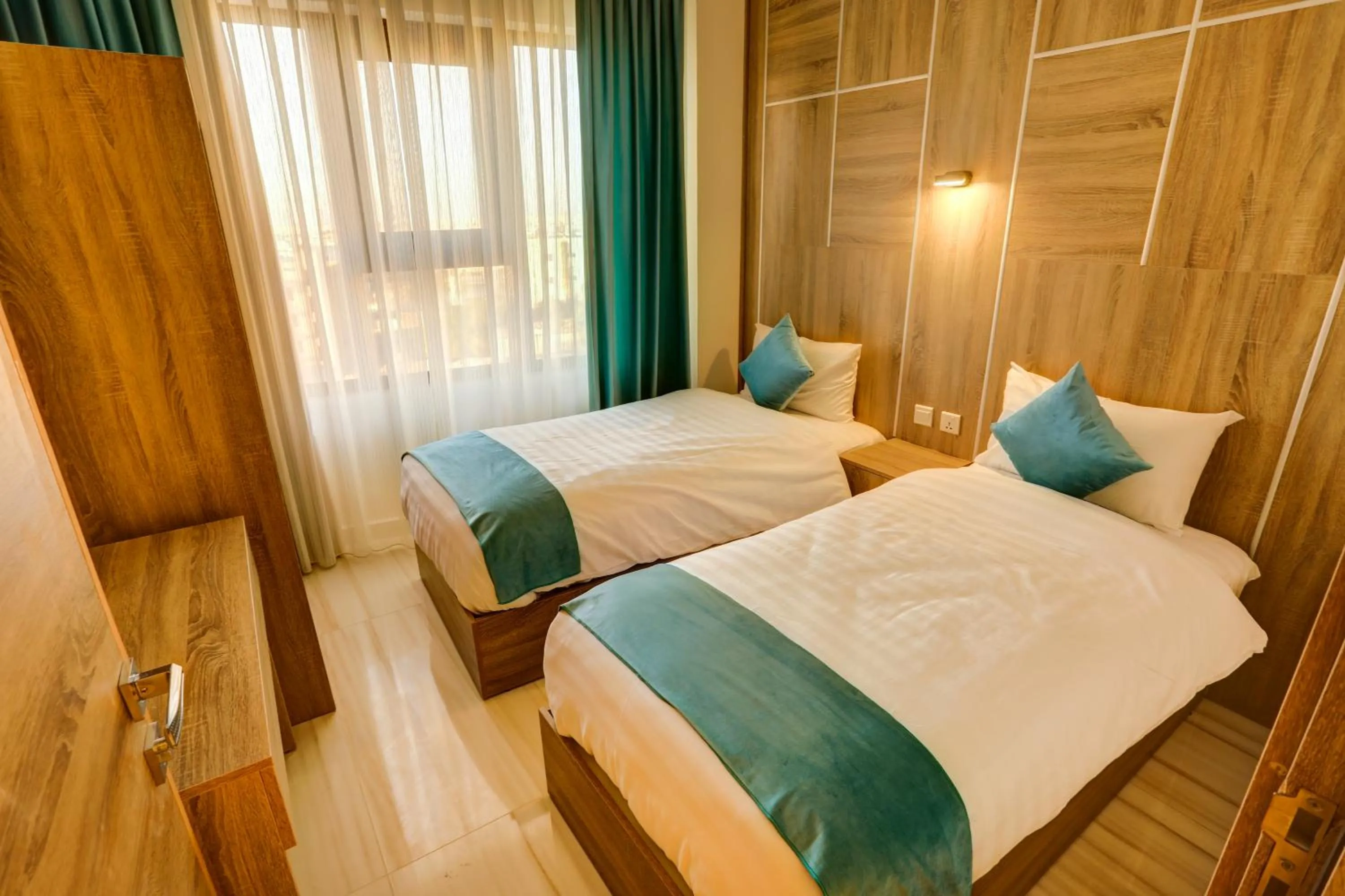Bed in Turquoise Hotel
