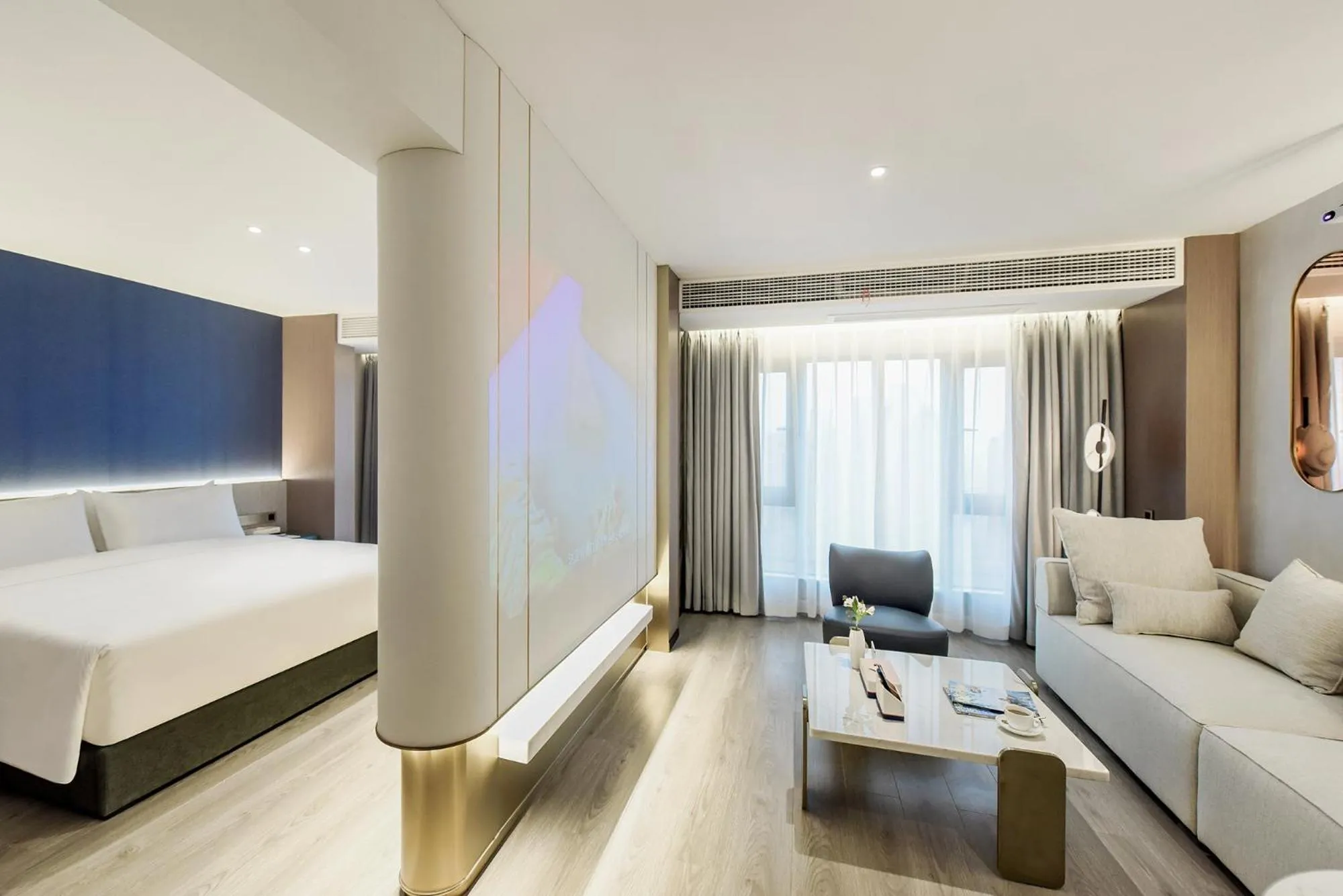 Seating area in Kuanrong Suites Hotel Liangjiang love sea shopping park