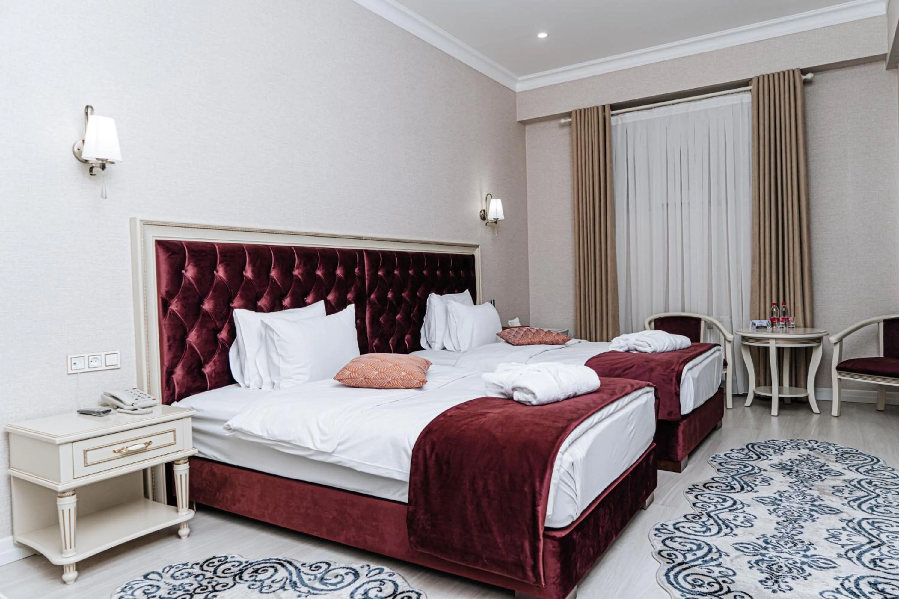 Bed in al Madina Hotel Samarkand
