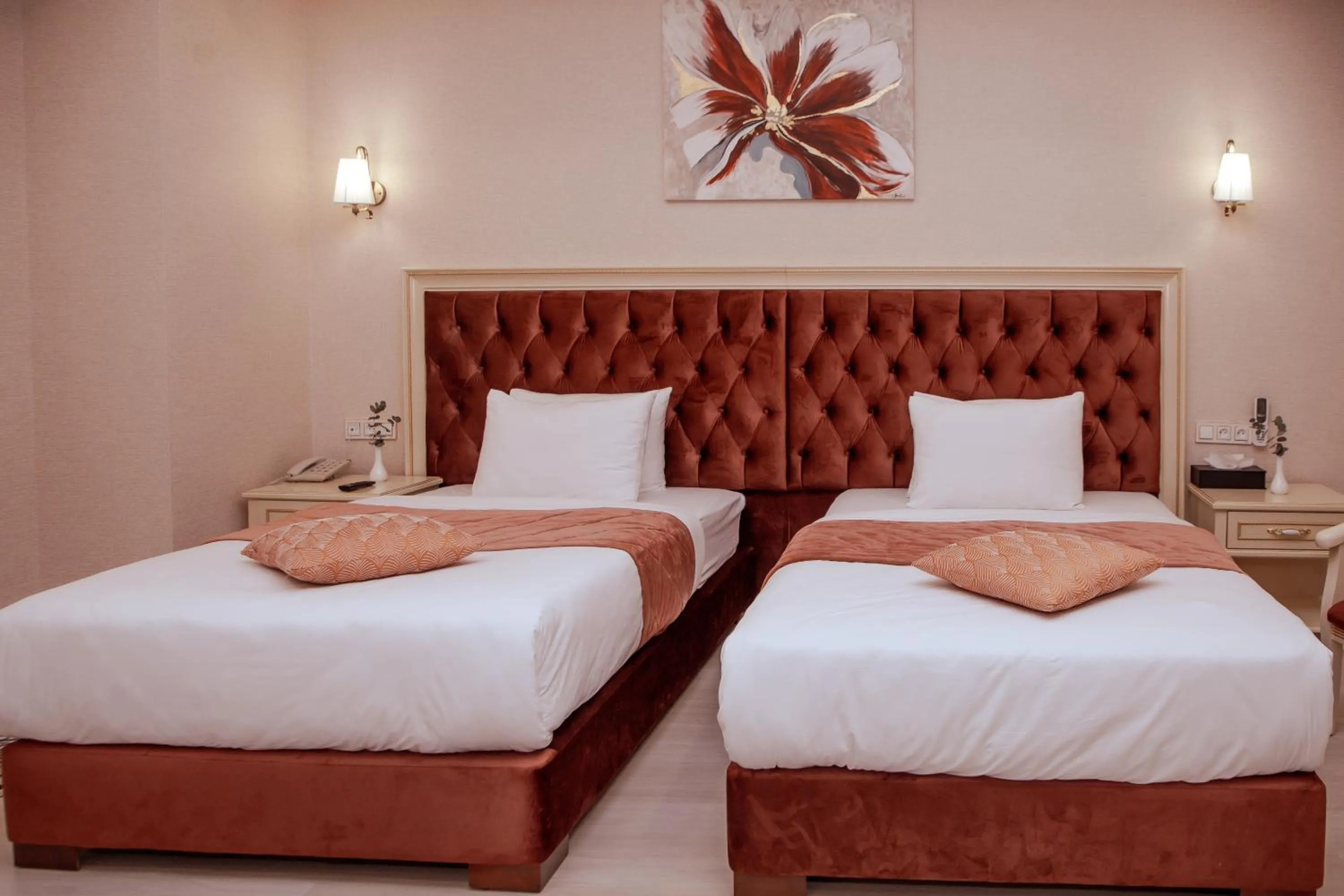 Bed in al Madina Hotel Samarkand