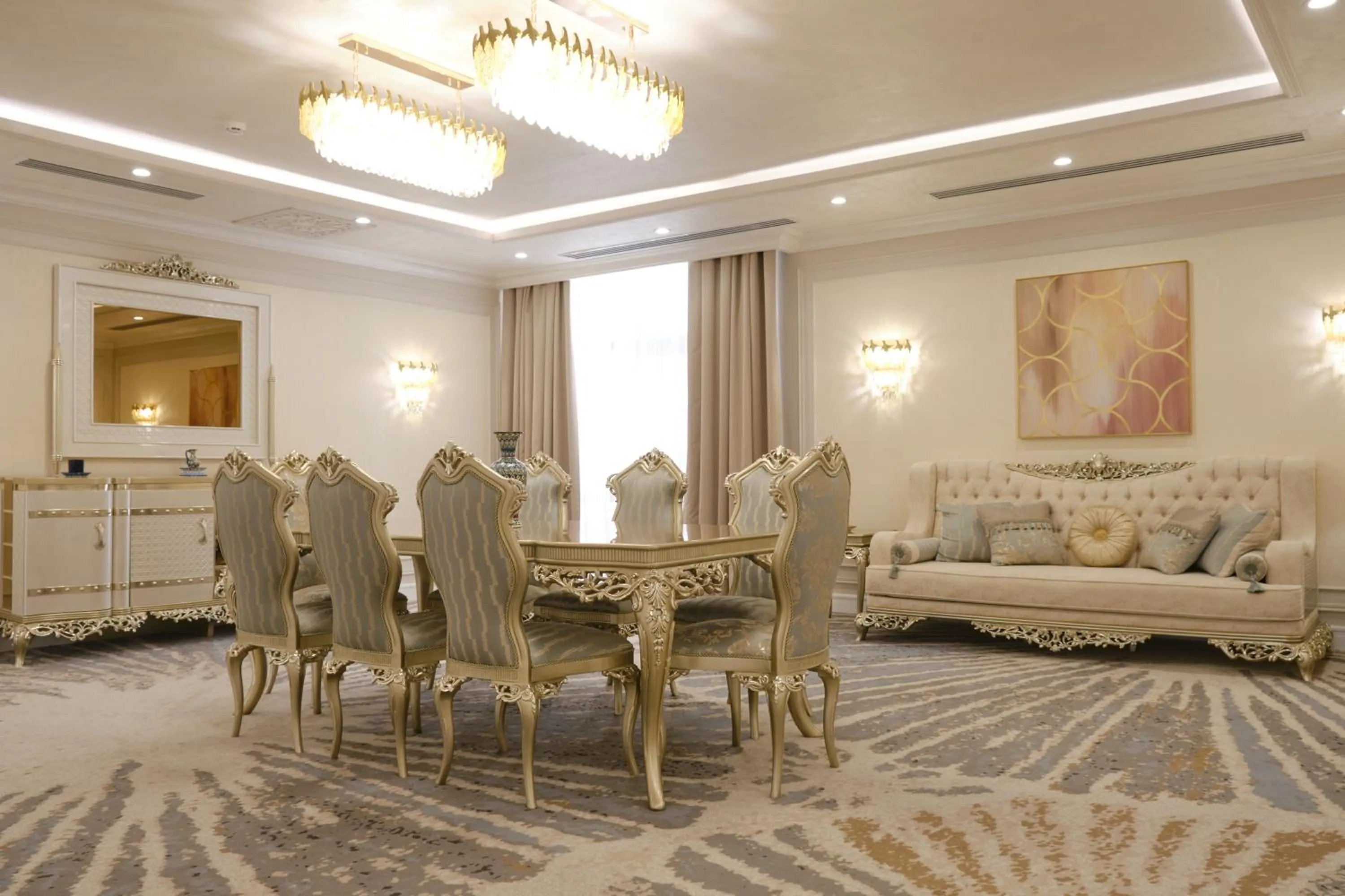 Living room in Farovon Khiva Hotel