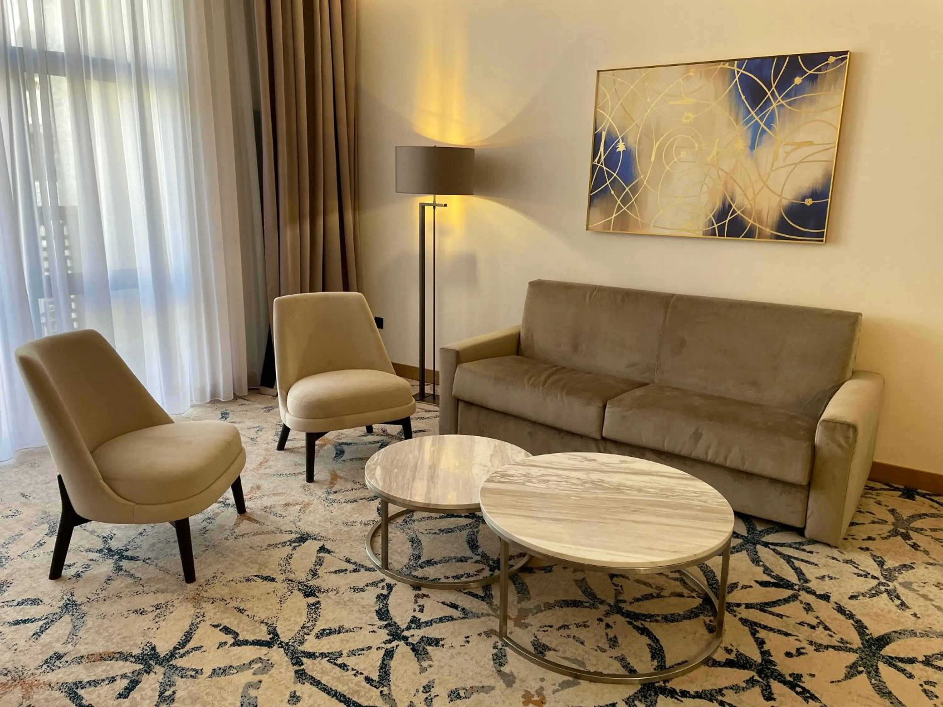 Living room in Farovon Khiva Hotel