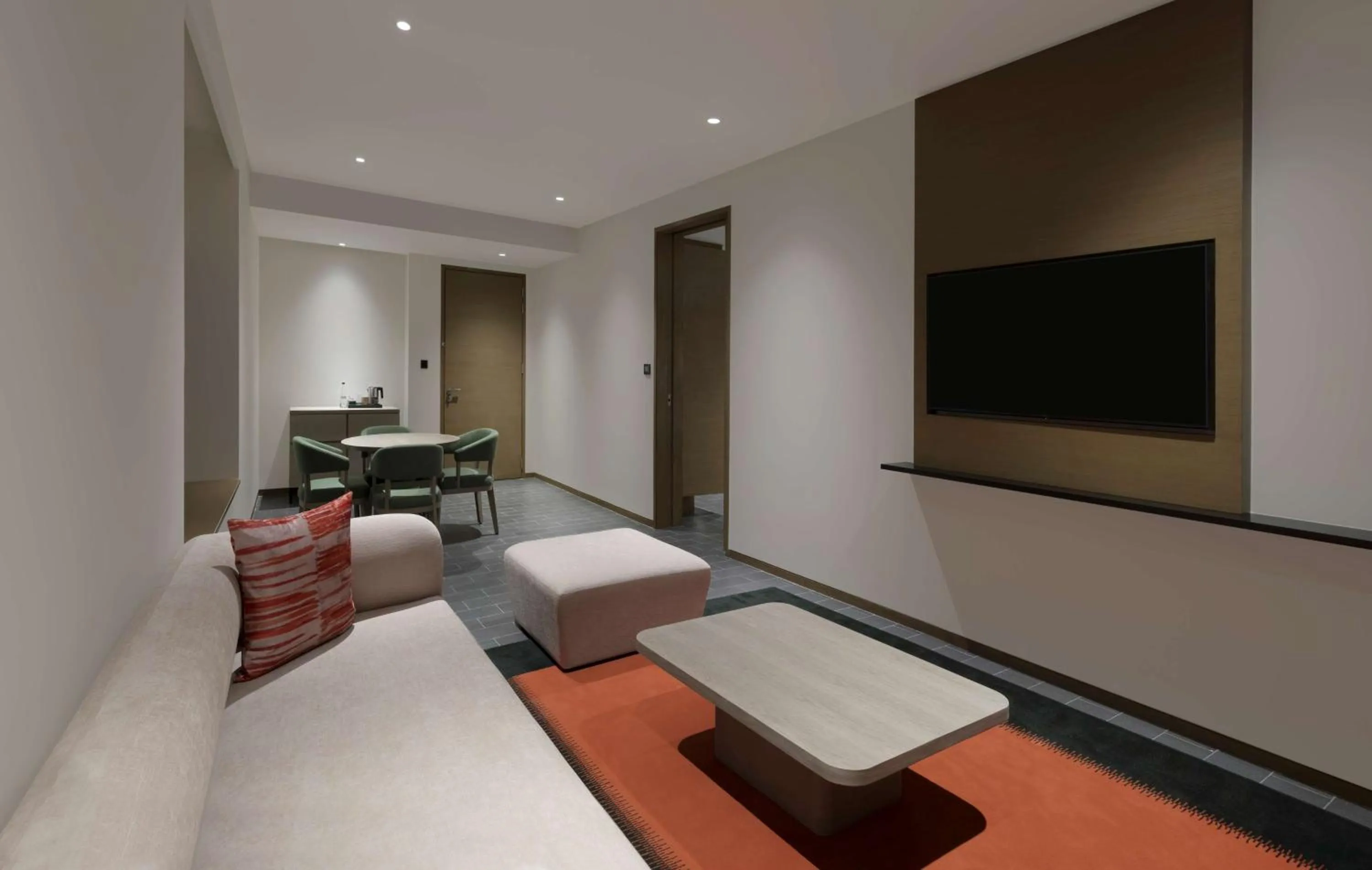 Living room, Bed in Hilton Garden Inn Bengaluru Embassy Manyata Business Park