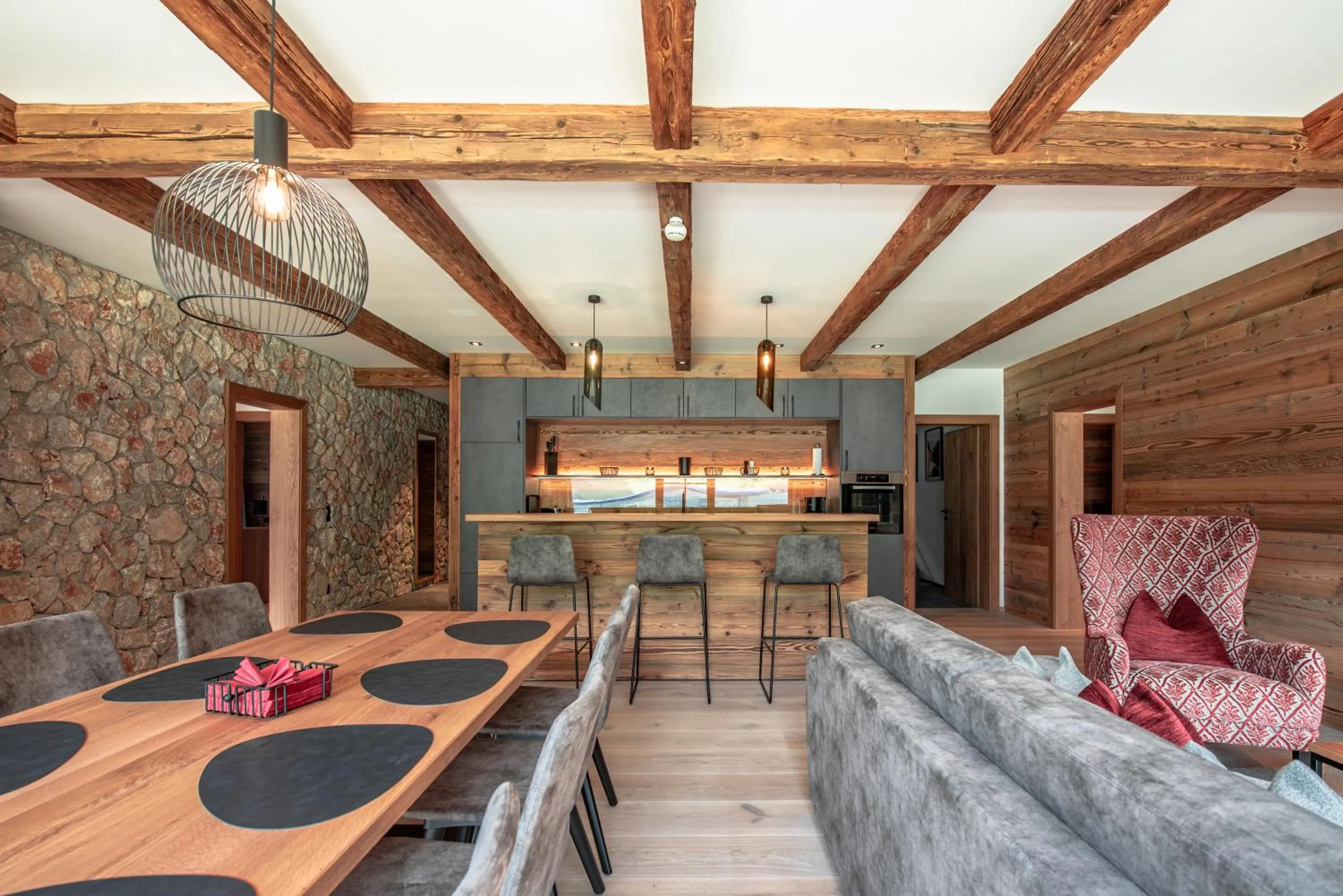Kitchen or kitchenette in Natursinn Mountainchalets