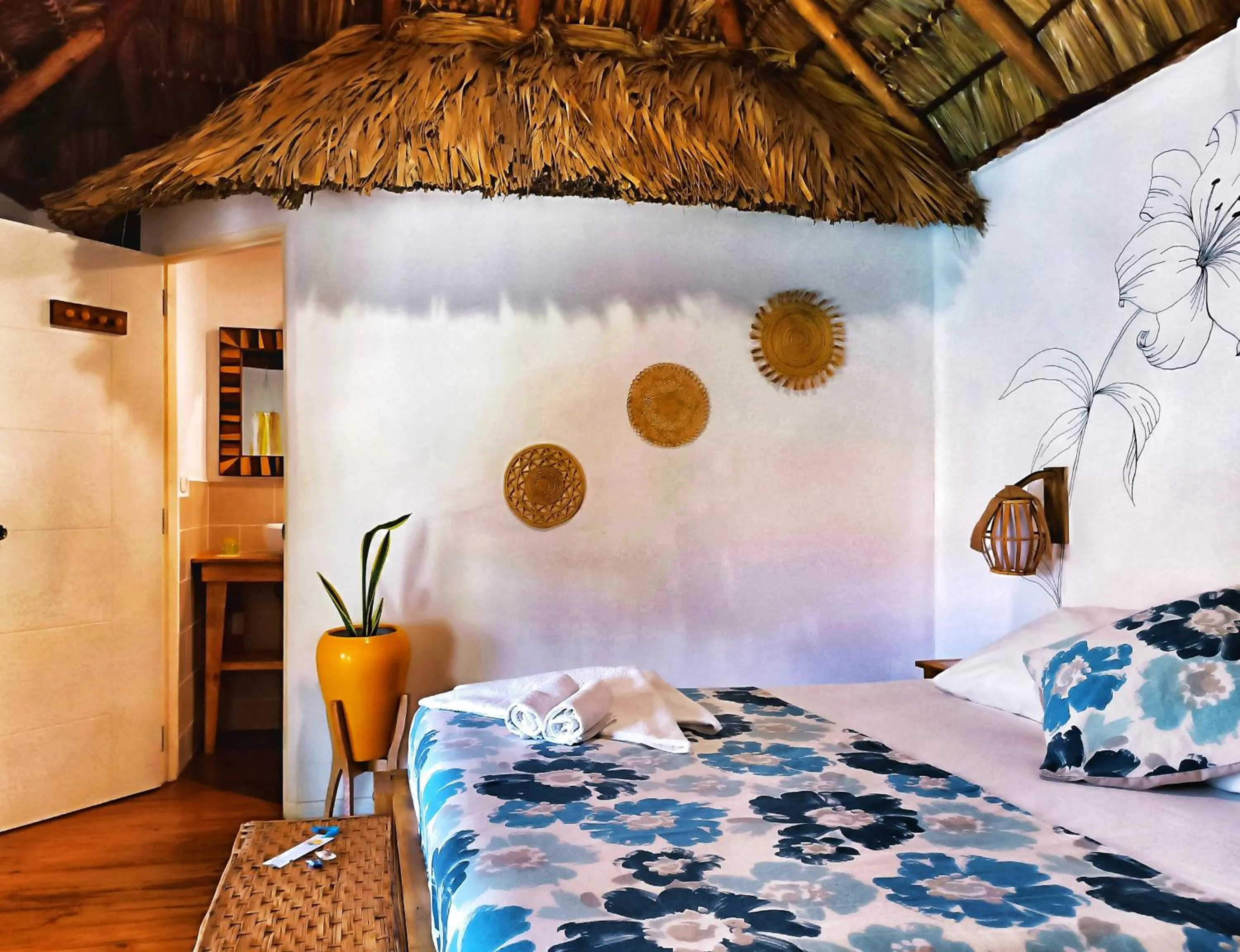 Bed in Hotel Cabañas Puesta del Sol