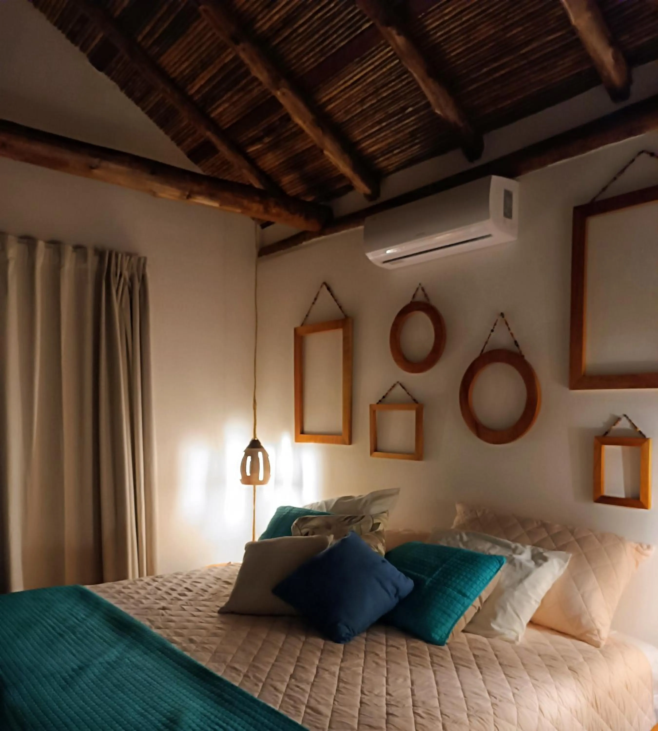 Bed in Hotel Cabañas Puesta del Sol