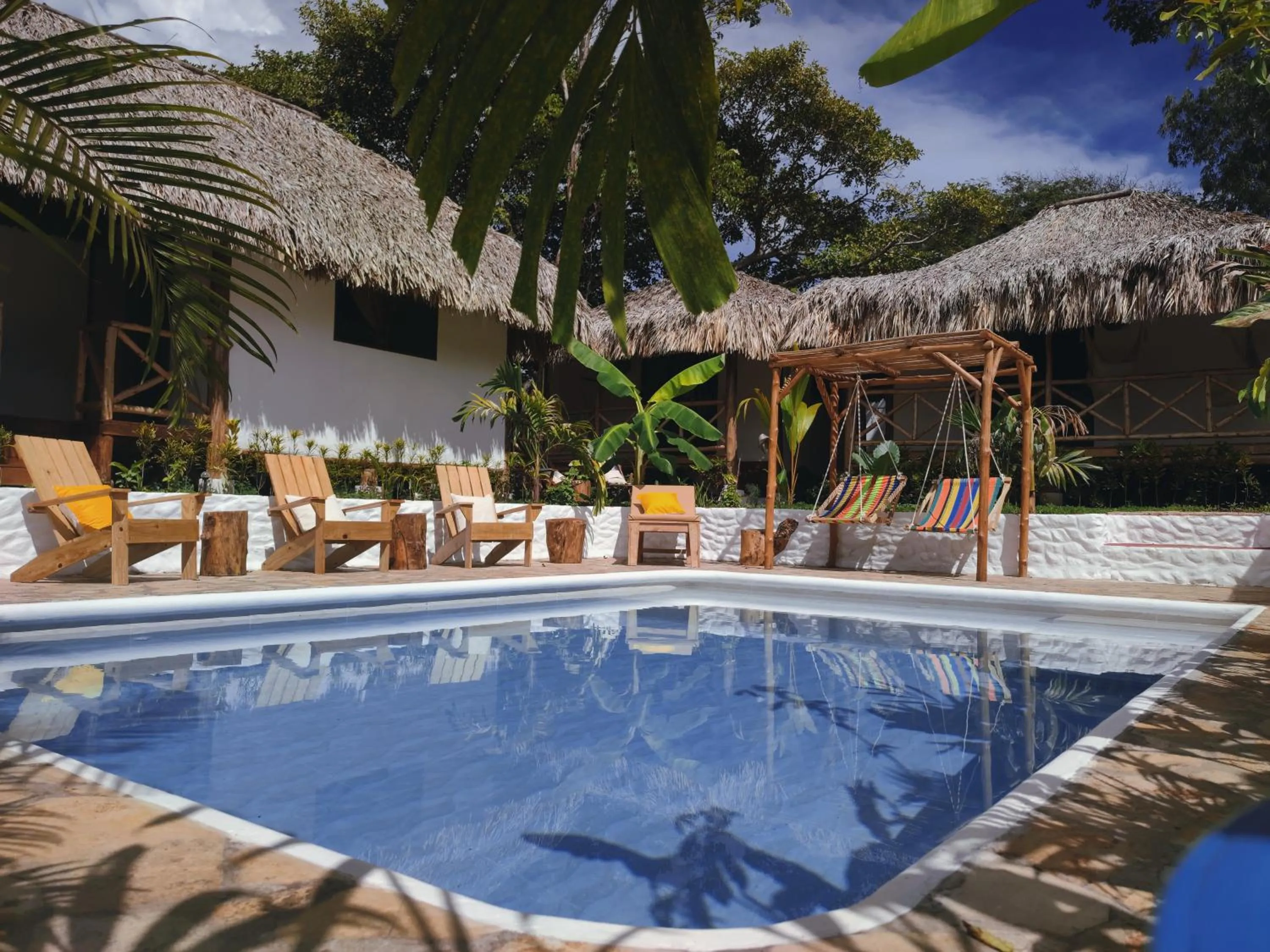 Swimming pool in Hotel Cabañas Puesta del Sol