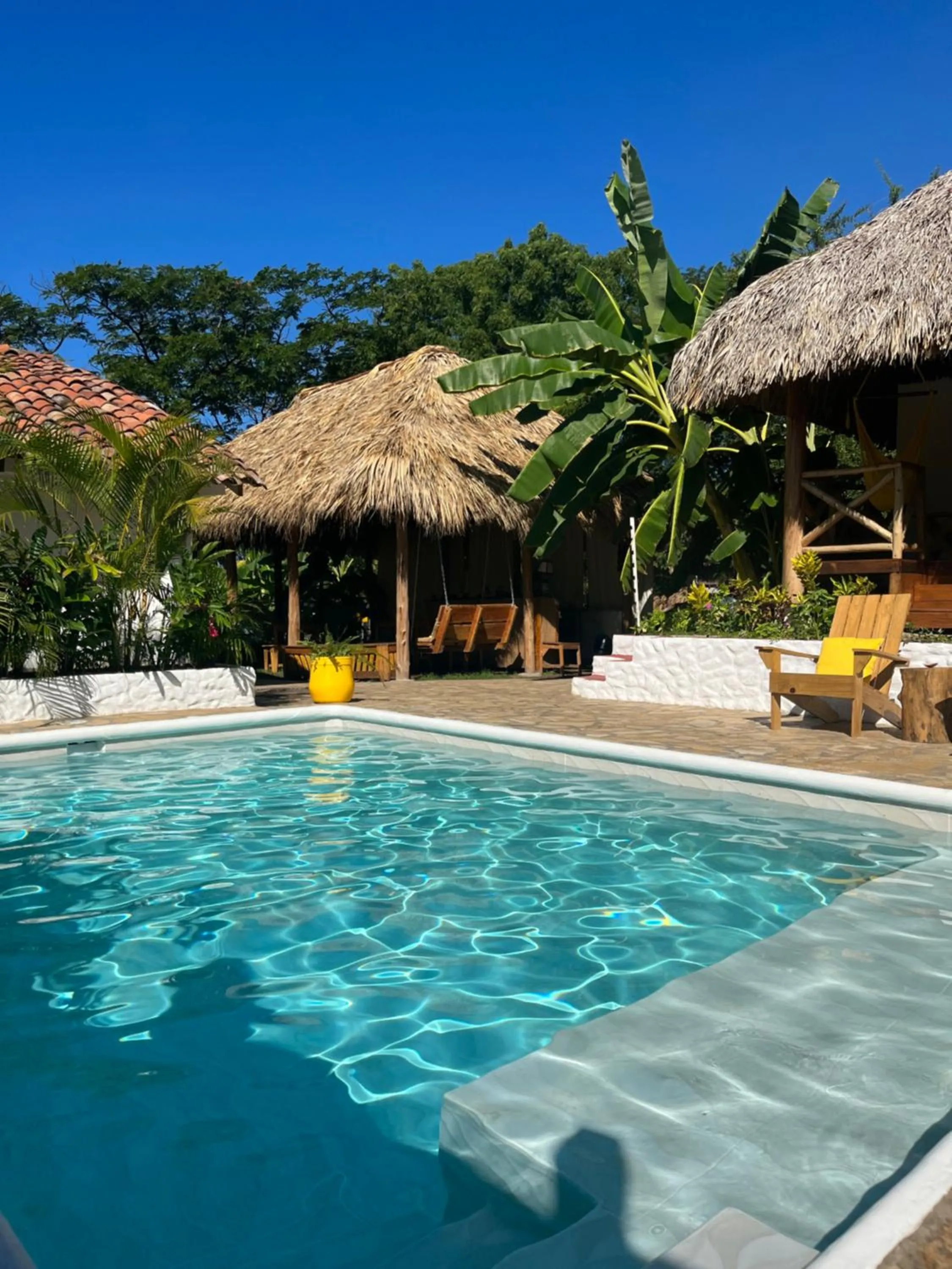 Swimming pool in Hotel Cabañas Puesta del Sol