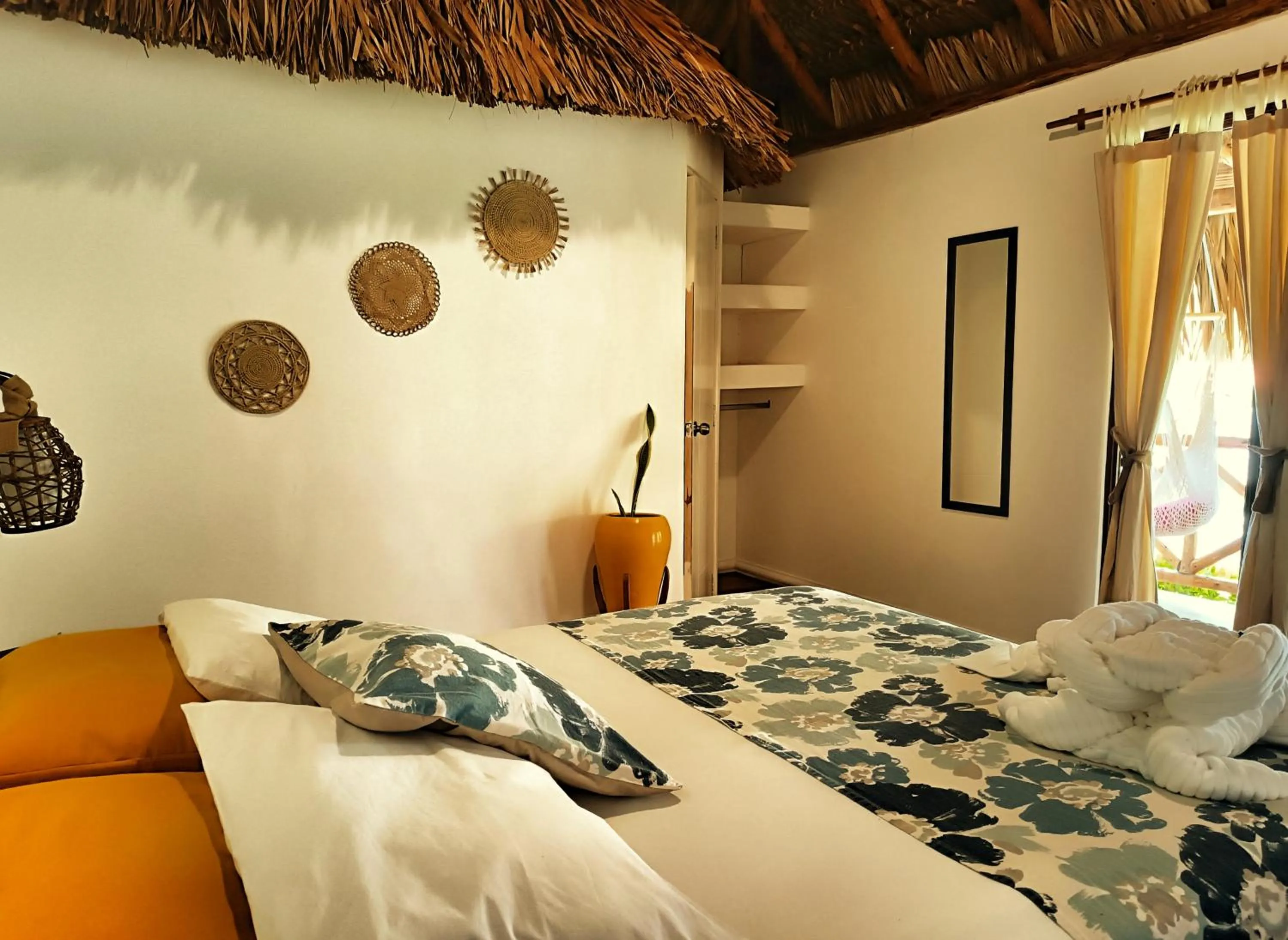 Bed in Hotel Cabañas Puesta del Sol