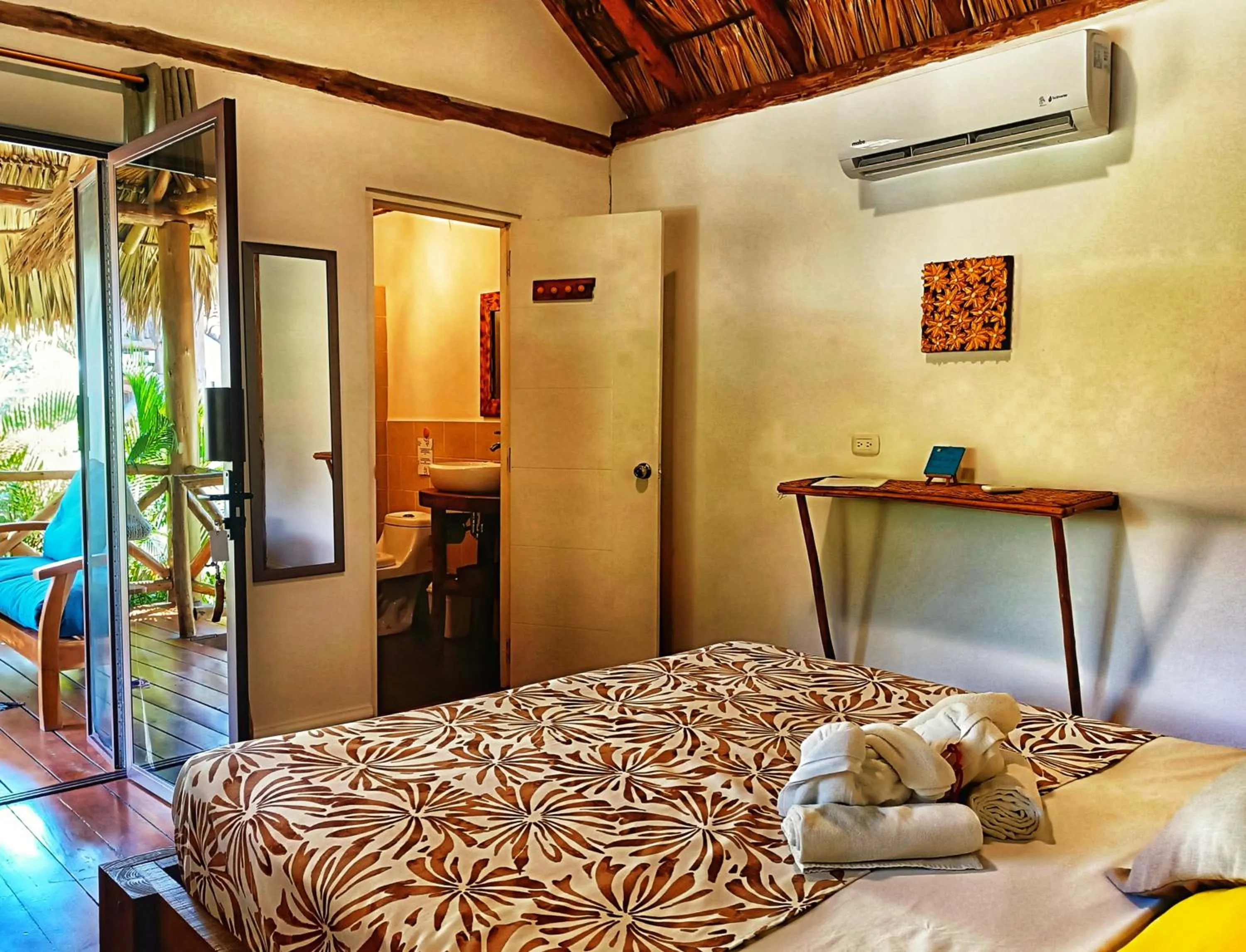 Bed in Hotel Cabañas Puesta del Sol