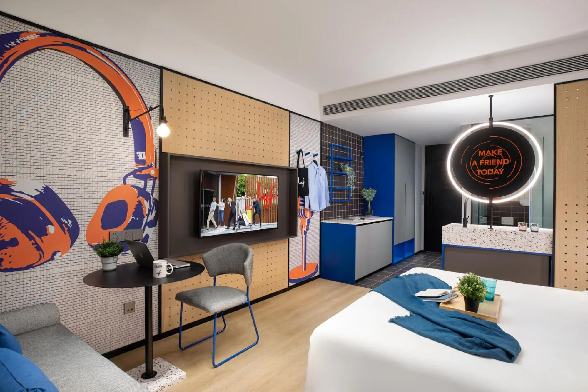 Seating area in lyf Mid-Town Hangzhou