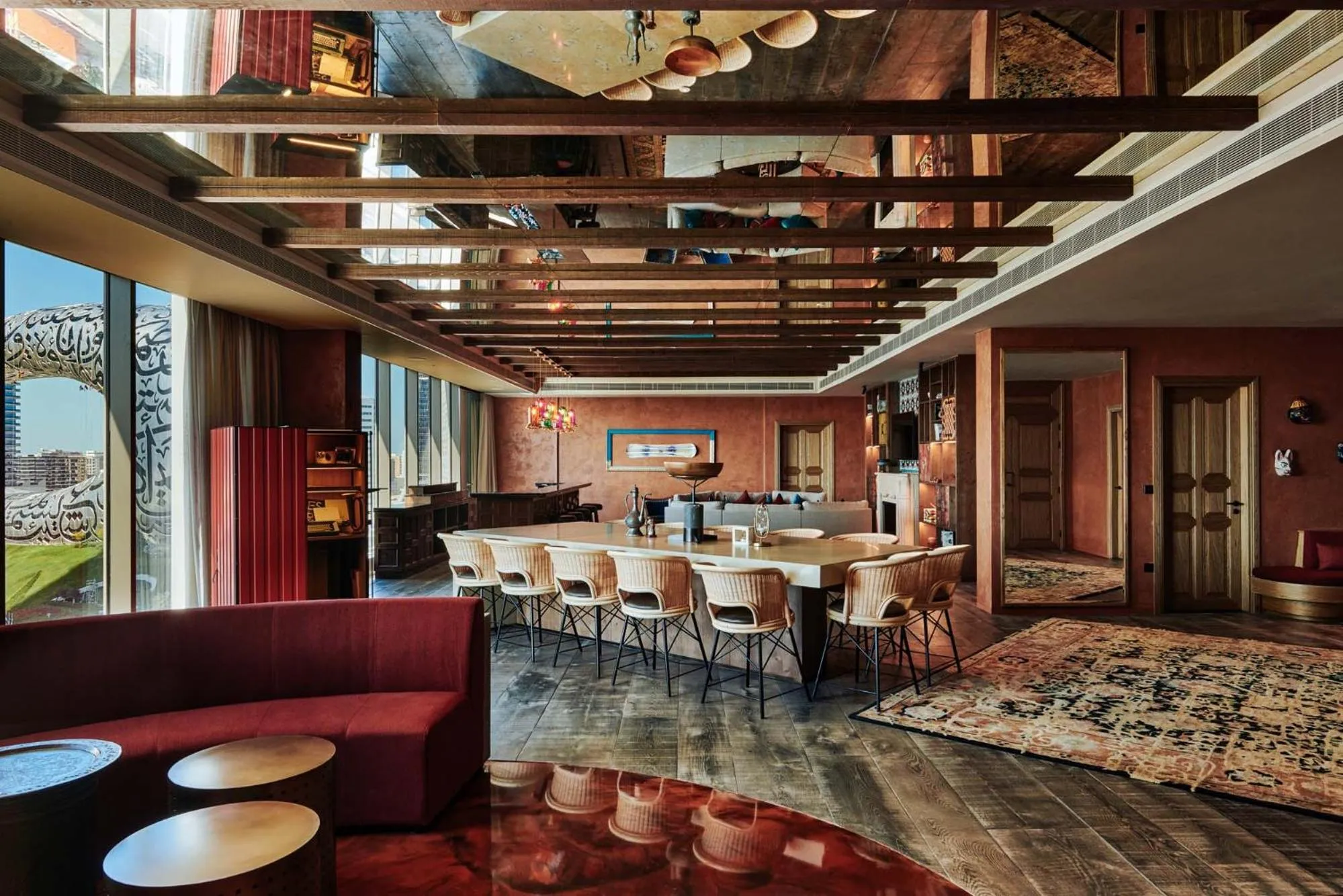 Living room in 25hours Hotel Dubai One Central