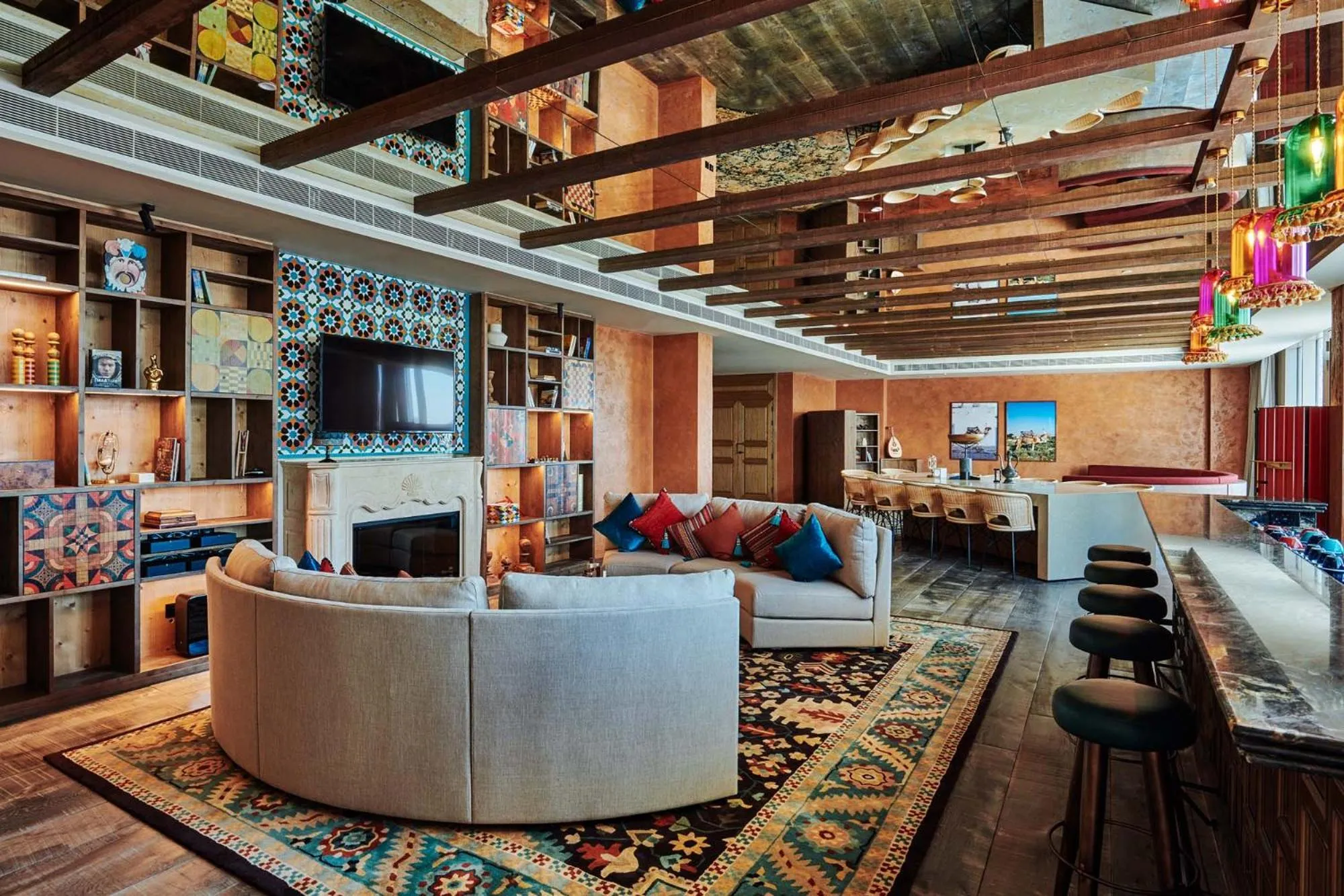 Living room in 25hours Hotel Dubai One Central