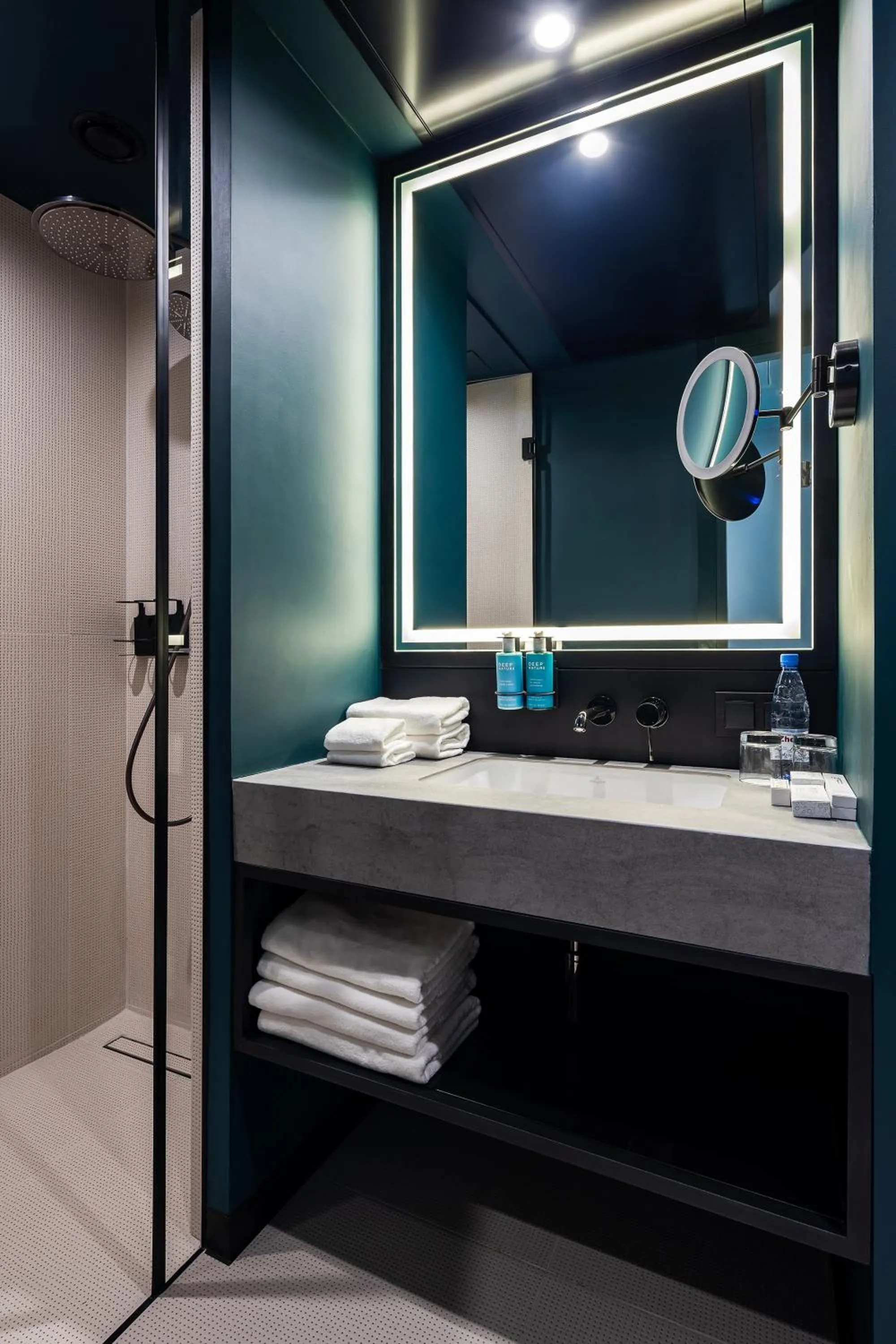 Shower in Novotel Living Almaty Jetisu