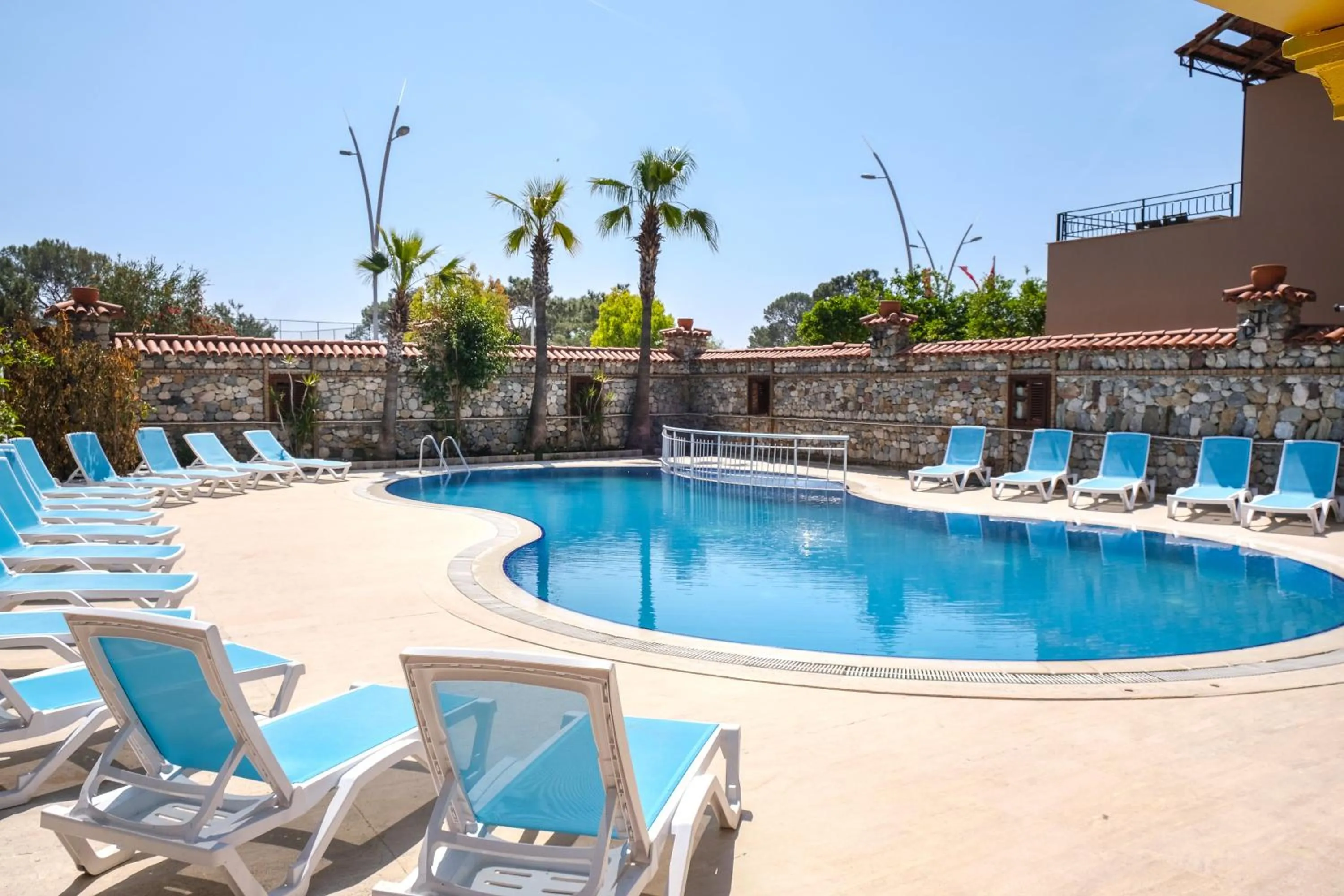 Pool view in Beldibi Beach Hotel