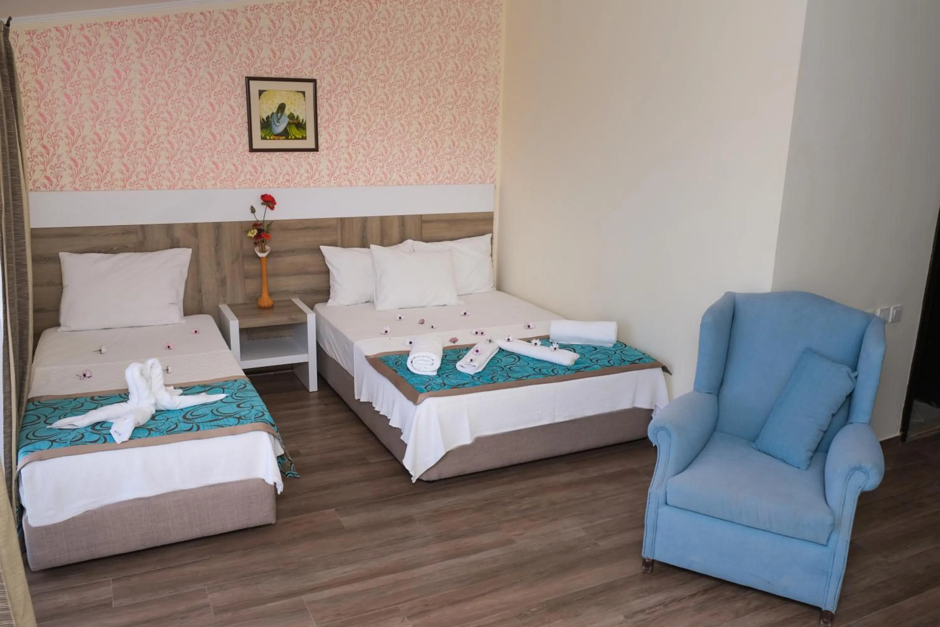 Bed in Beldibi Beach Hotel