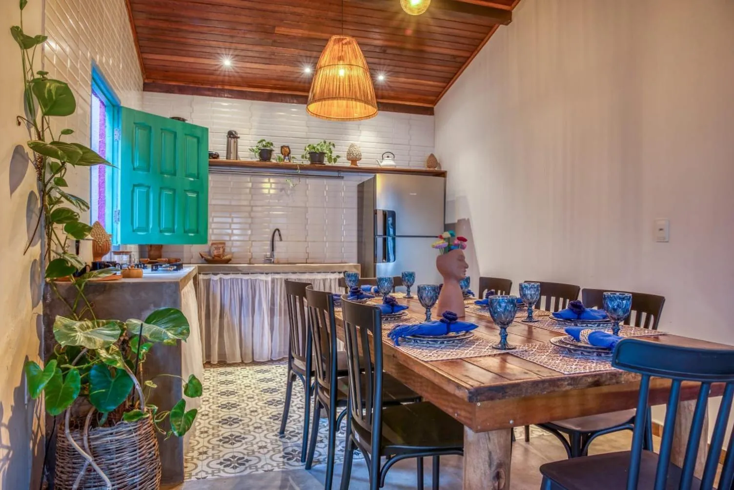 Kitchen or kitchenette in Villa Pantai Boutique Hotel Maragogi