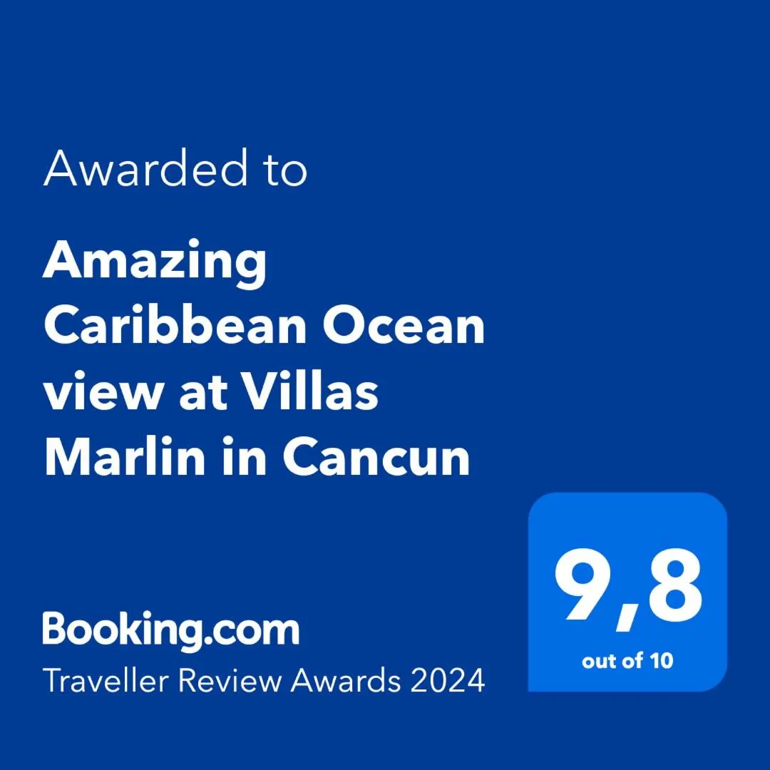 Certificate/Award in Amazing Caribbean Ocean view at Villas Marlin in Cancun