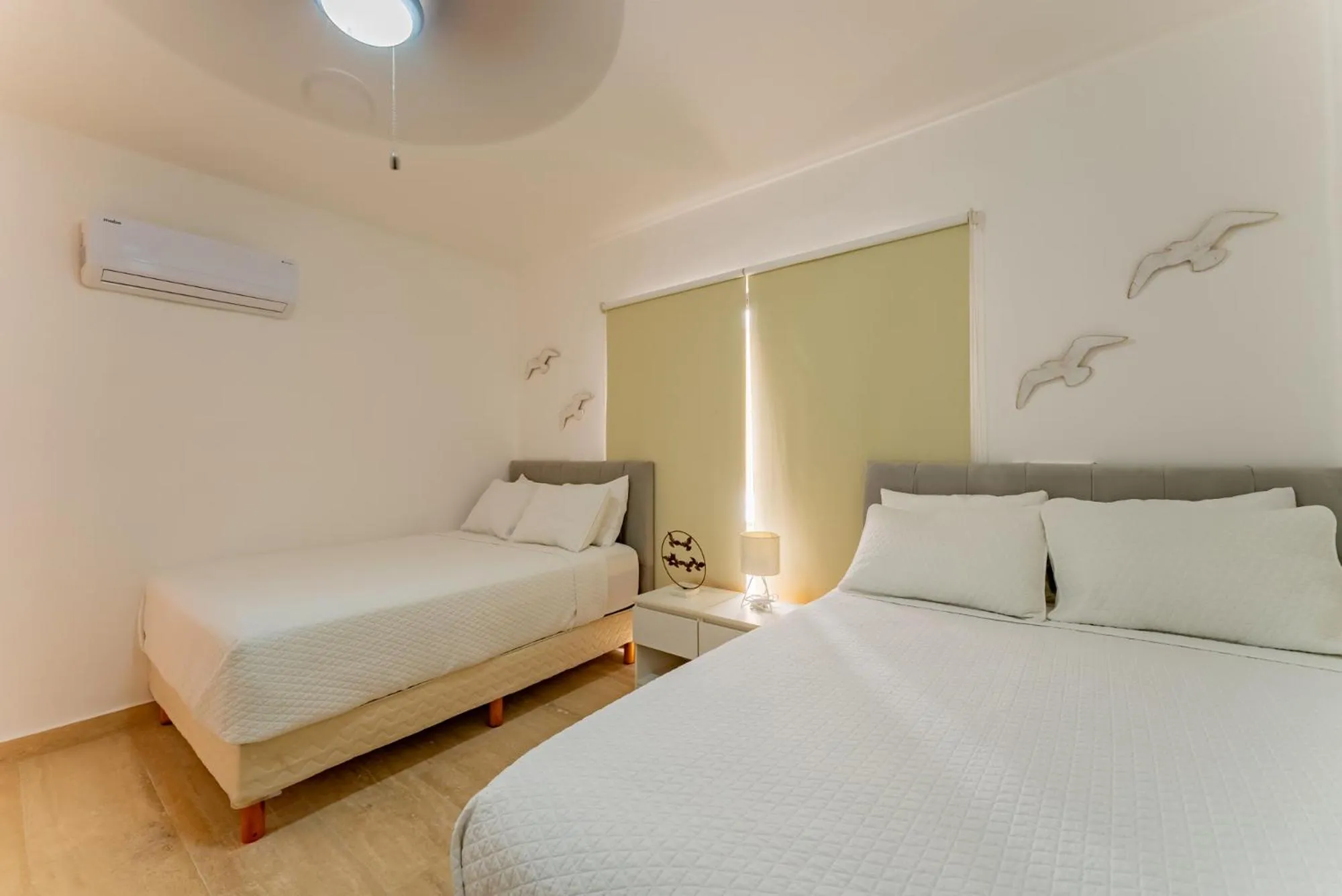 Bed in Amazing Caribbean Ocean view at Villas Marlin in Cancun