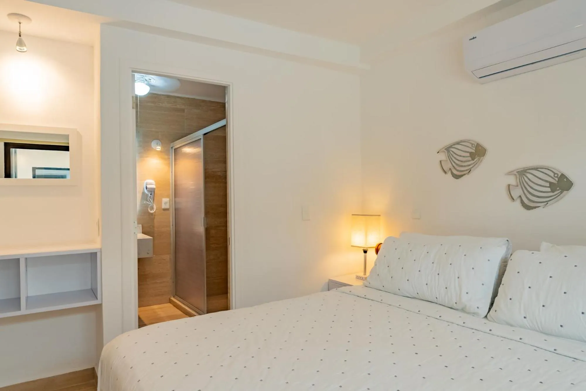 Bed in Amazing Caribbean Ocean view at Villas Marlin in Cancun