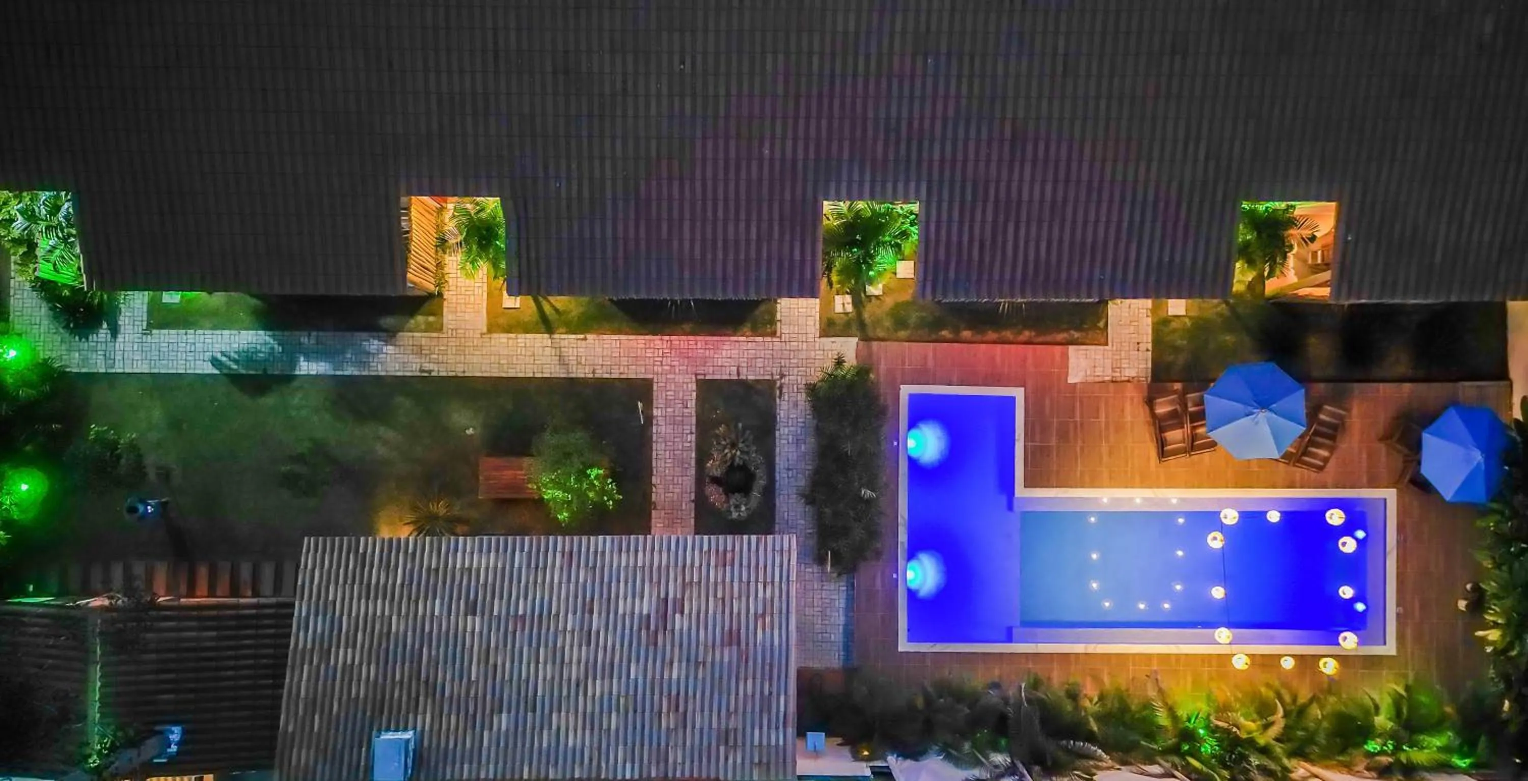 Pool view in Pousada Vila Mangaba