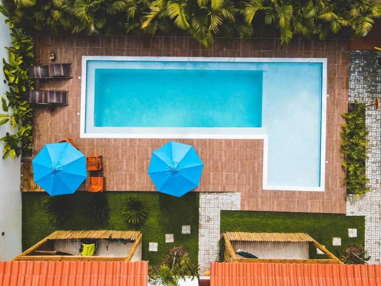 Pool view in Pousada Vila Mangaba