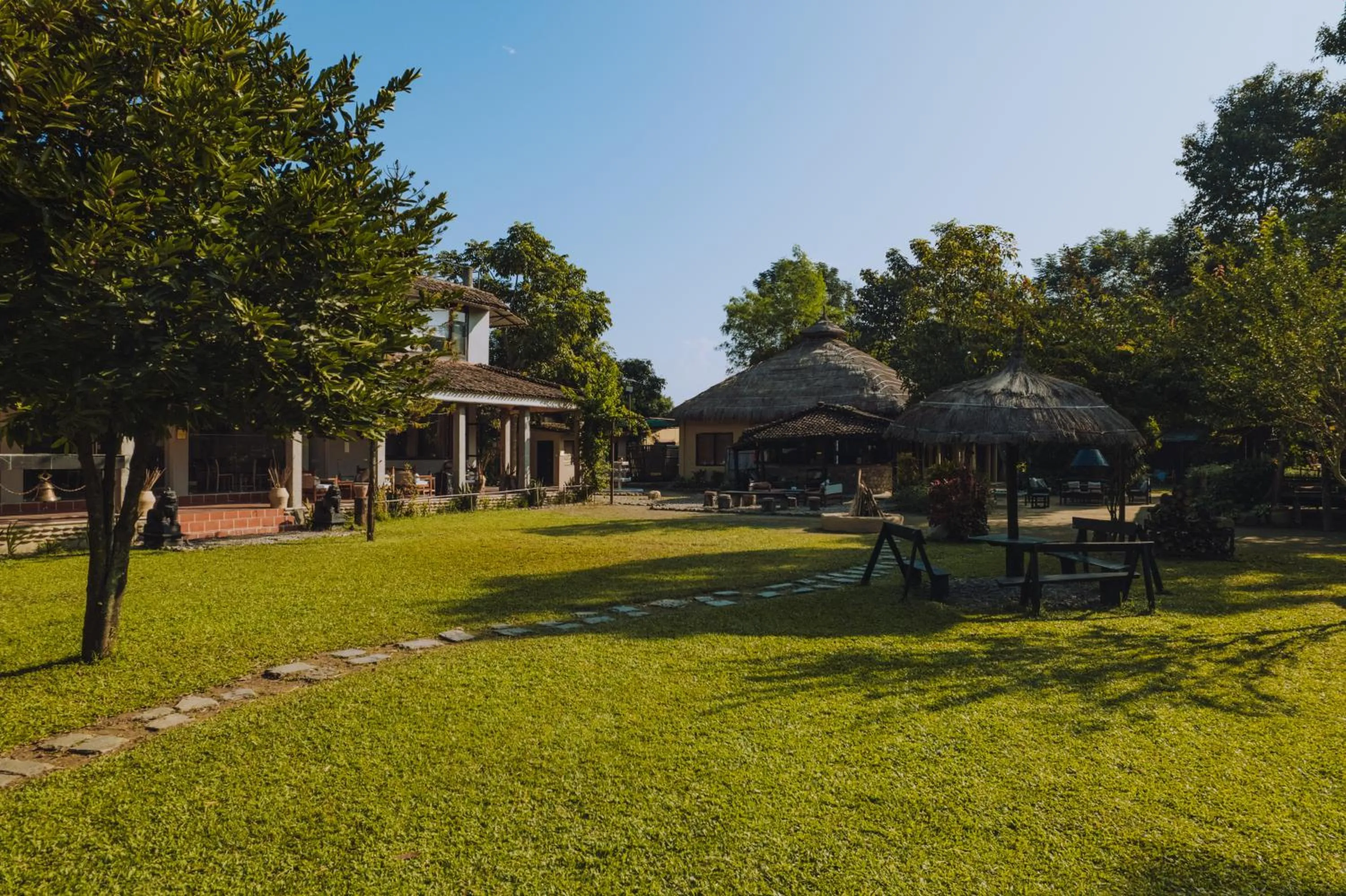 Garden view in Machan Country Villa