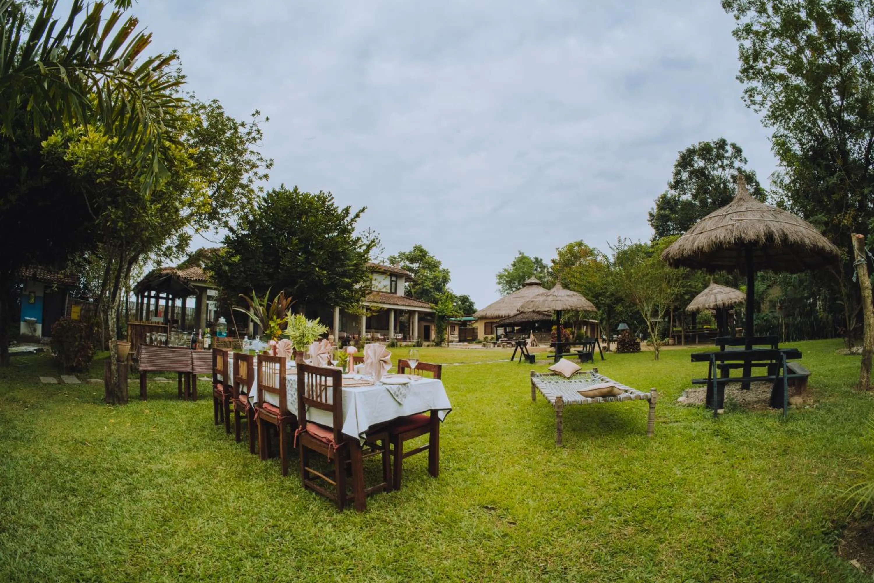 Garden view in Machan Country Villa