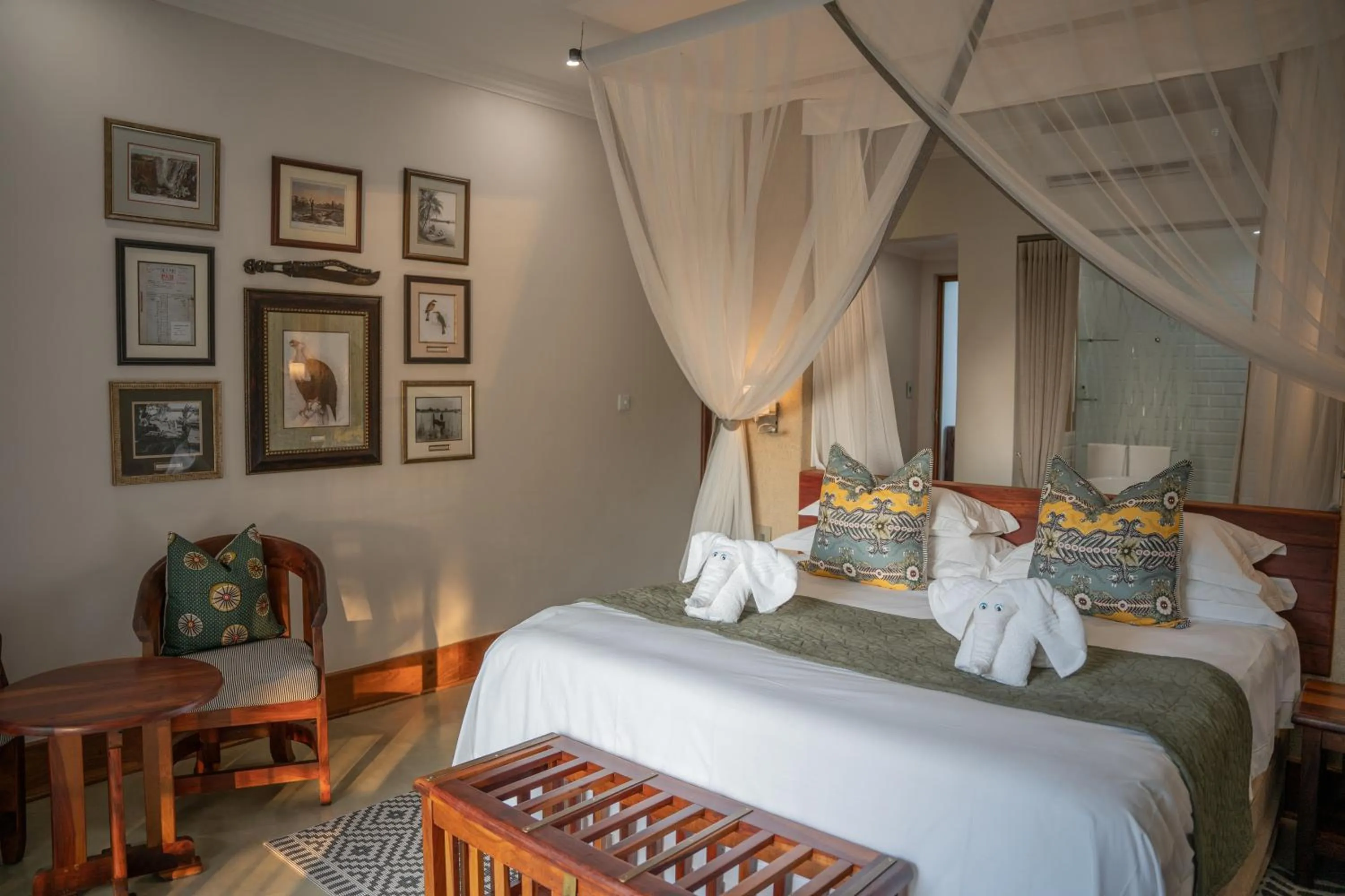 Bed in The Chobe Safari Lodge