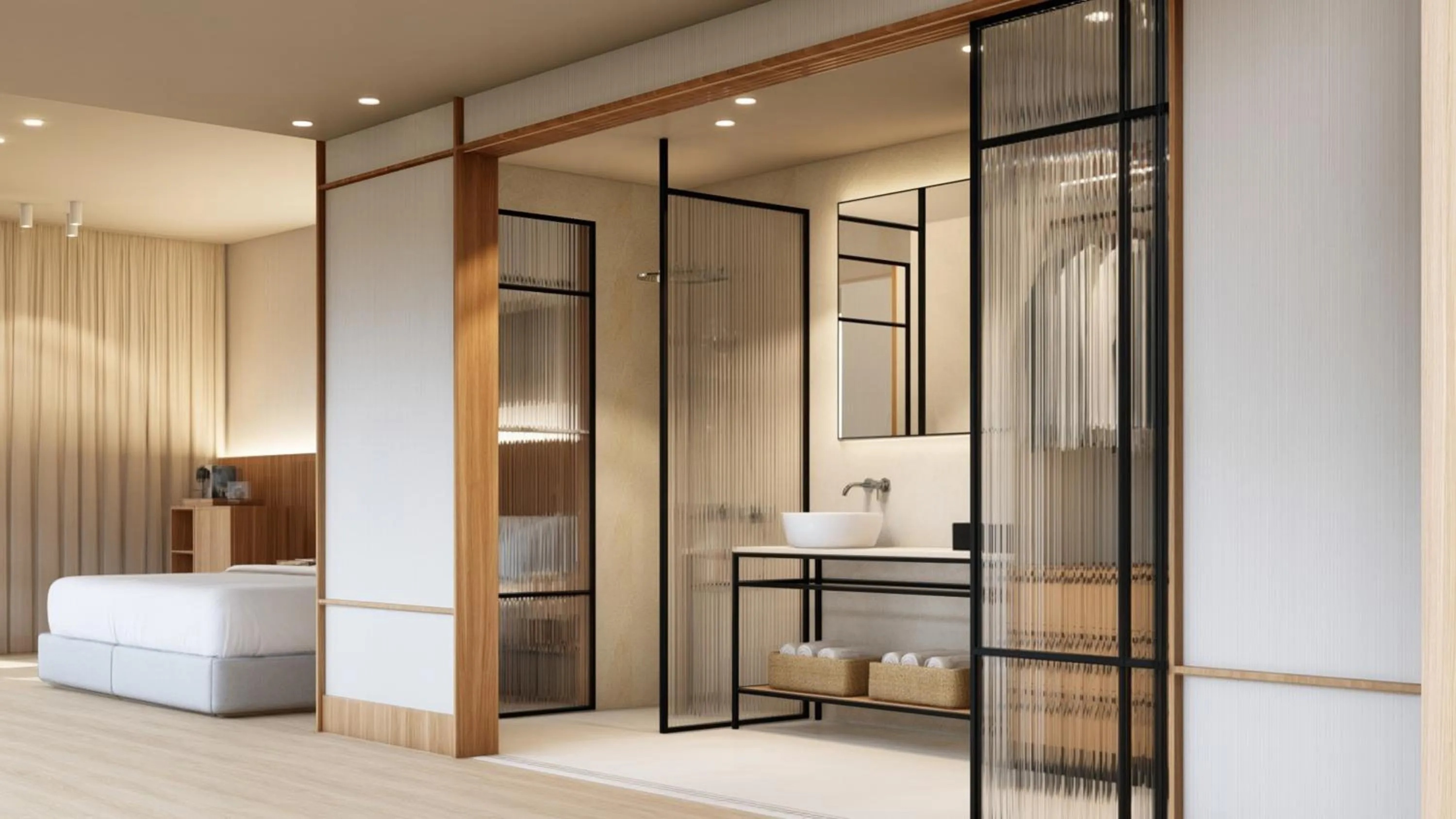 Bathroom, Bed in Hotel Murcia Rincón de Pepe Affiliated by Meliá